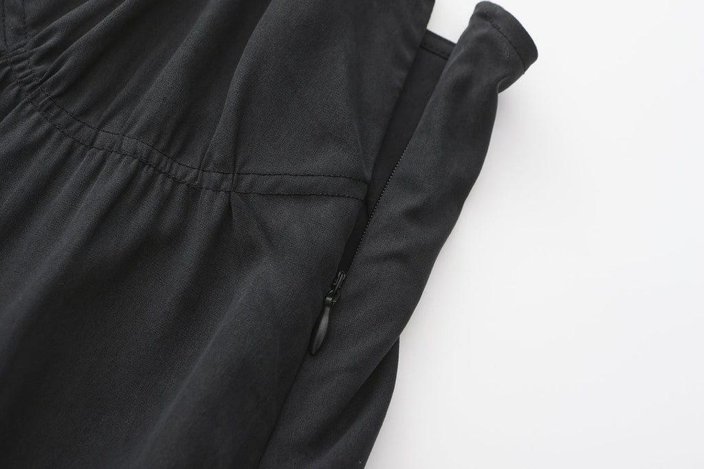 "RUOHAN" CHARCOAL SHELL DRESS