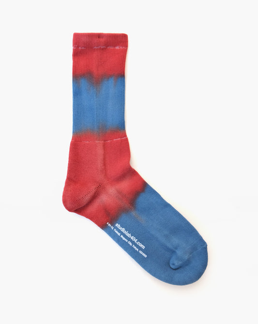 404 Gradation Pile Socks - Red × Blue