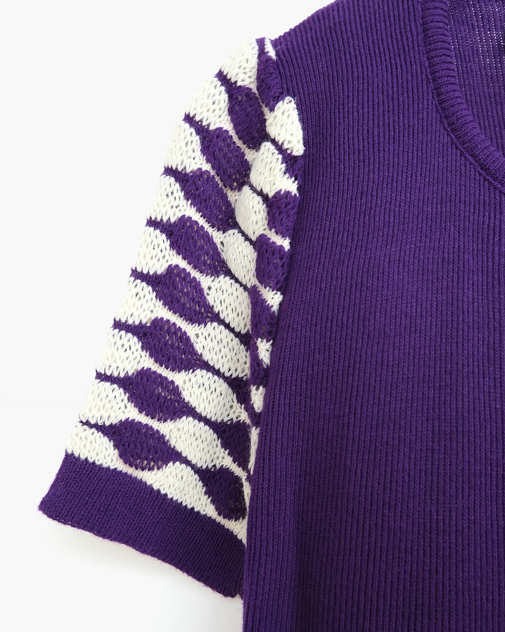 S/S Purple Knit Top
