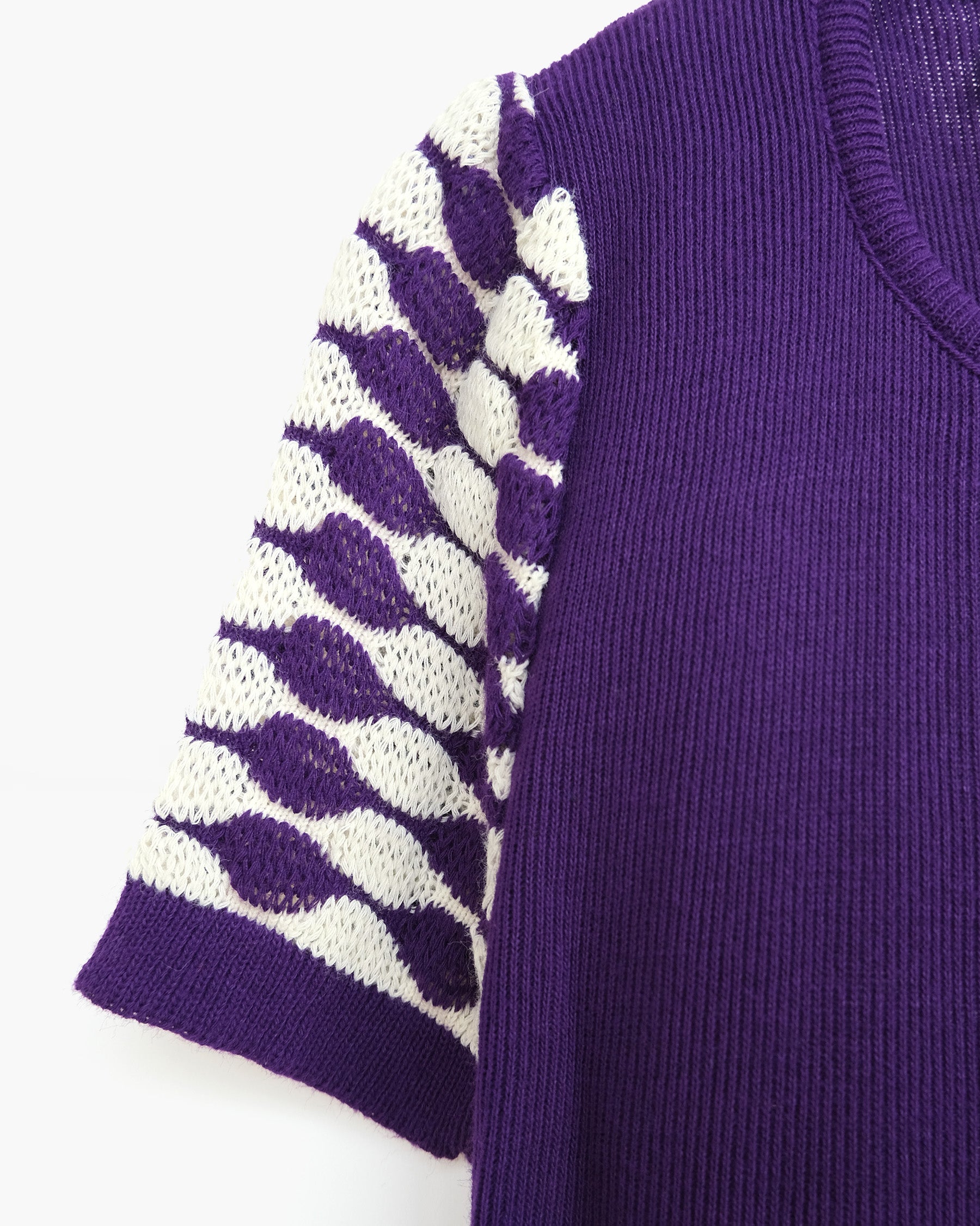 S/S Purple Knit Top