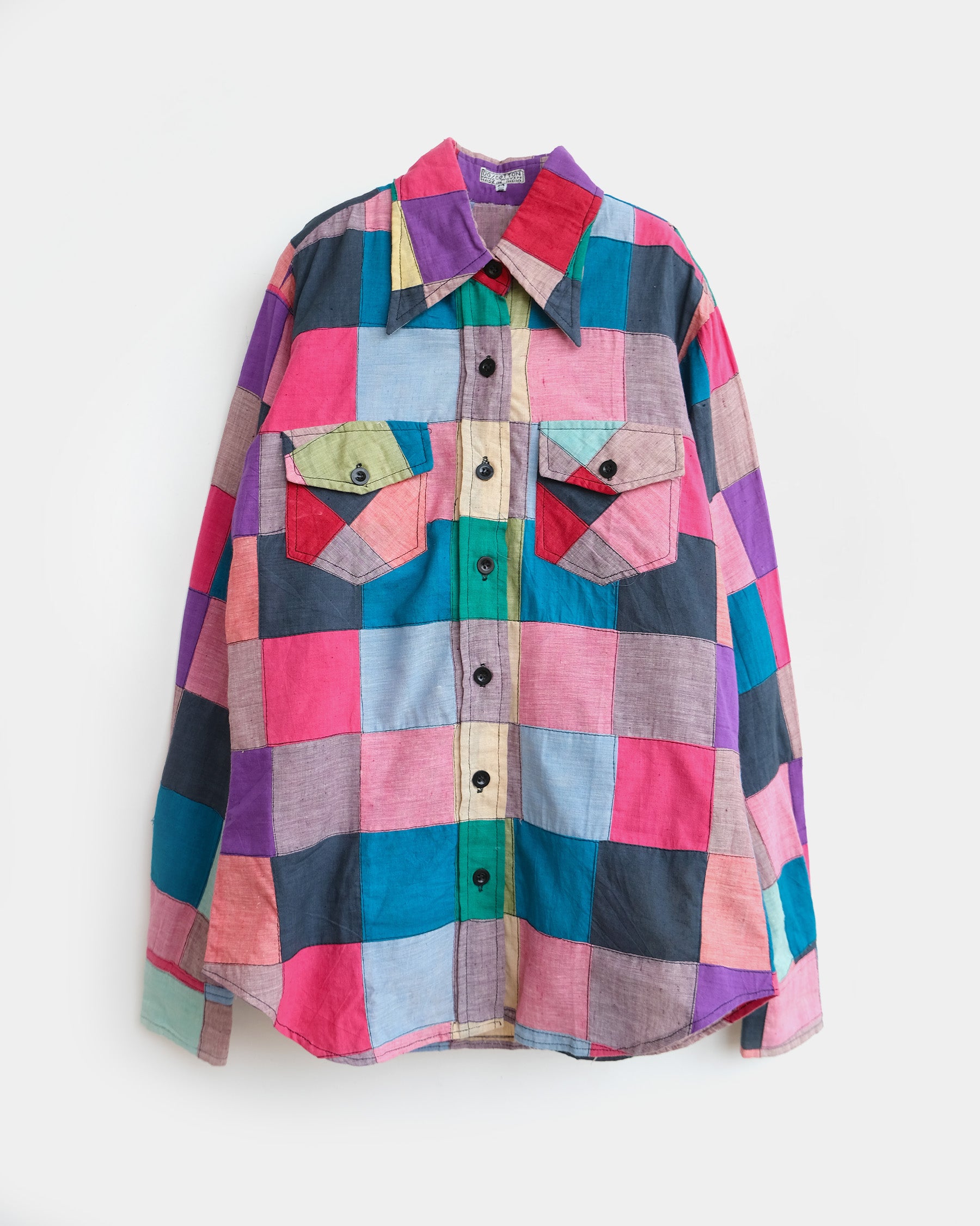 70's Madras Patchwork Shirt