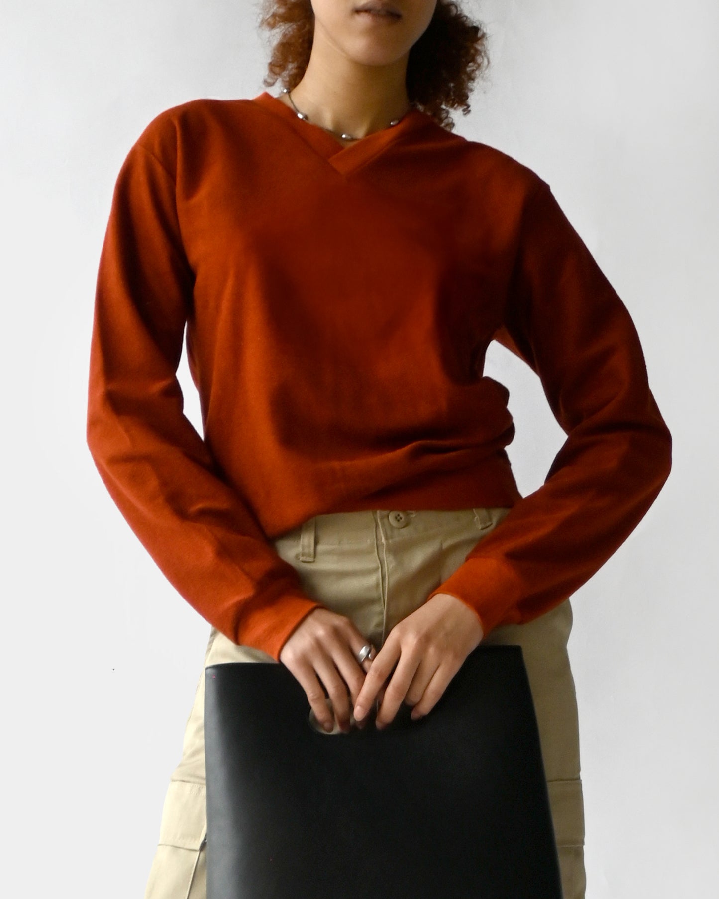 NOS Velour V-Neck Top