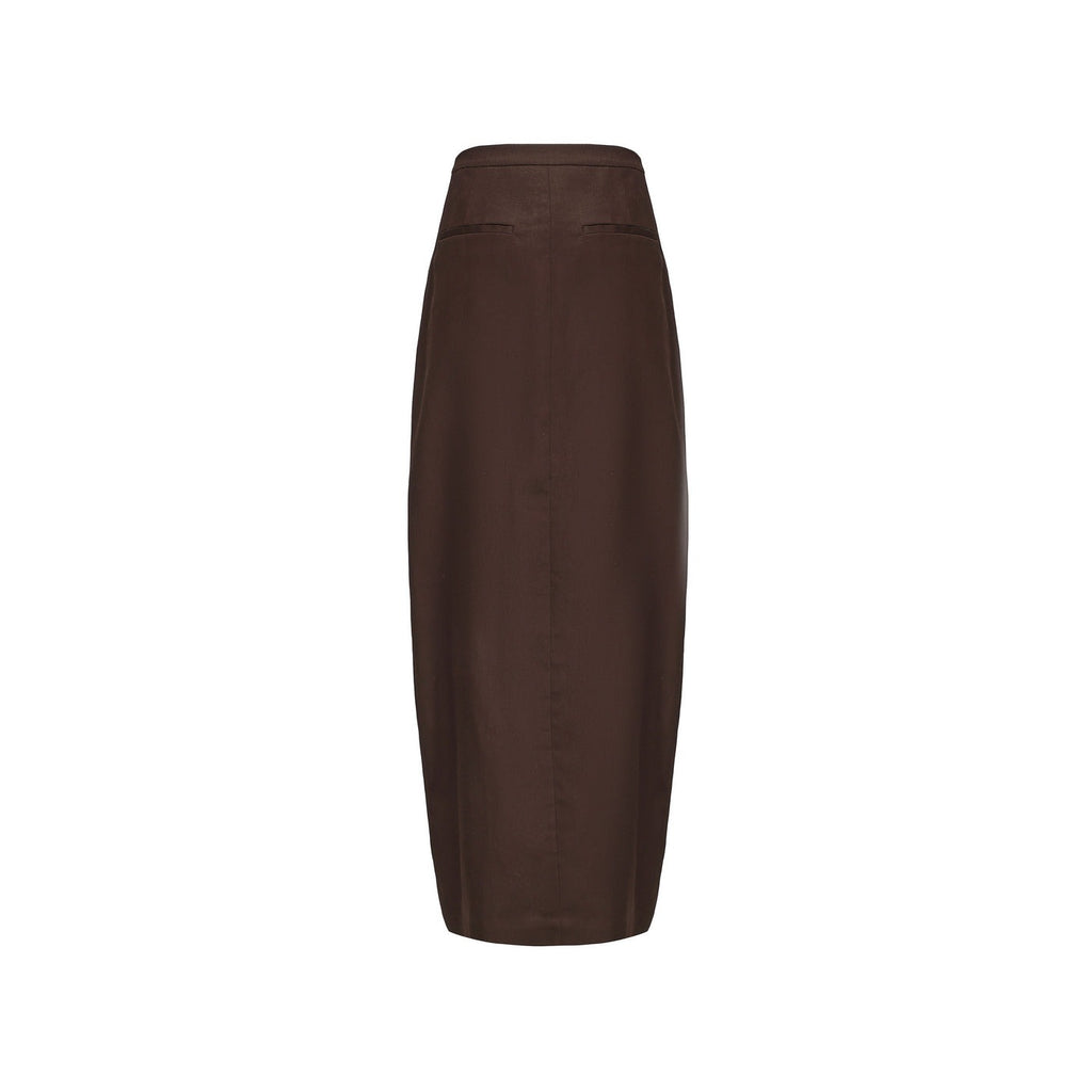 "RUOHAN" DEEP BROWN PANTS SKIRT