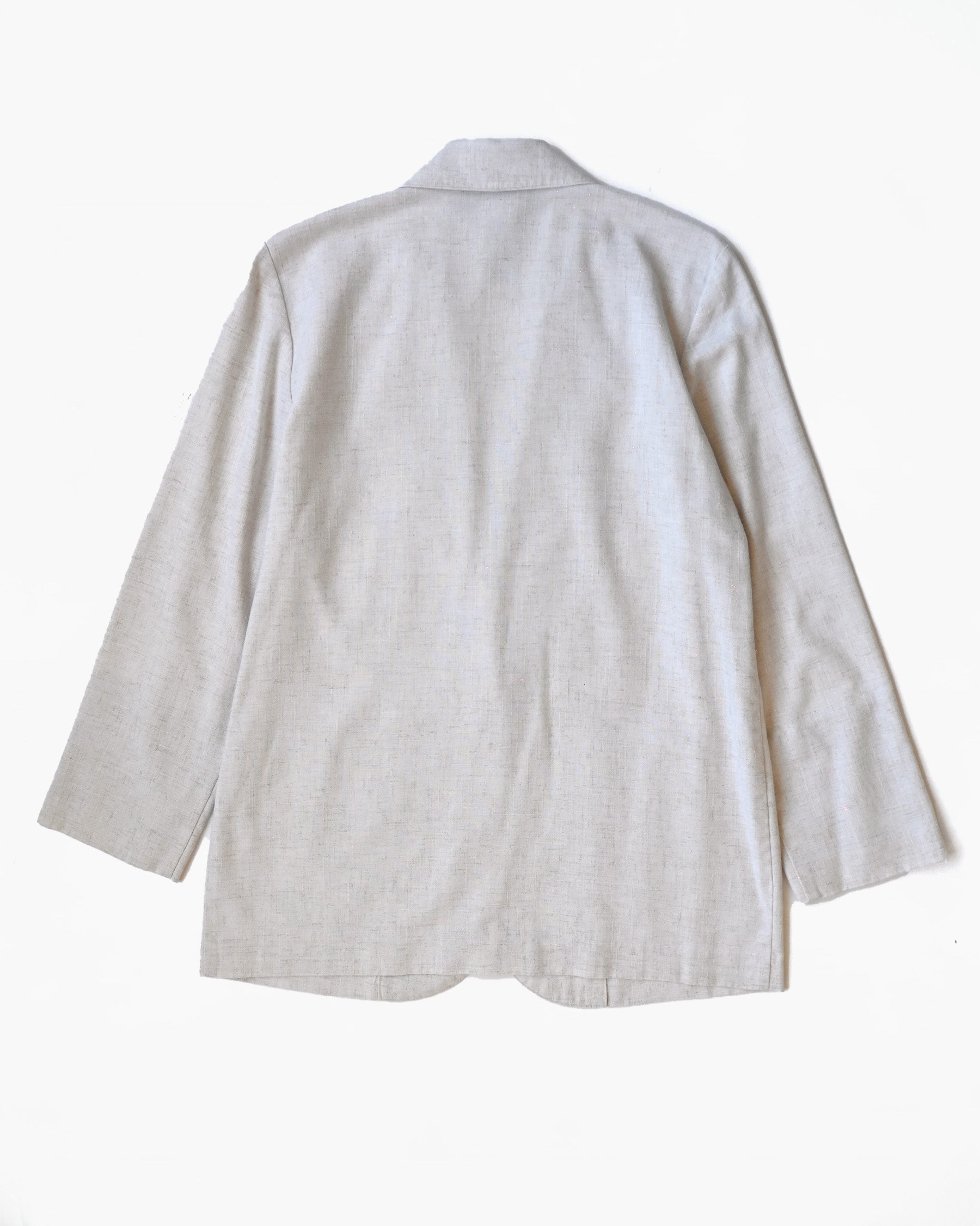 Single-Button Linen Blend Jacket