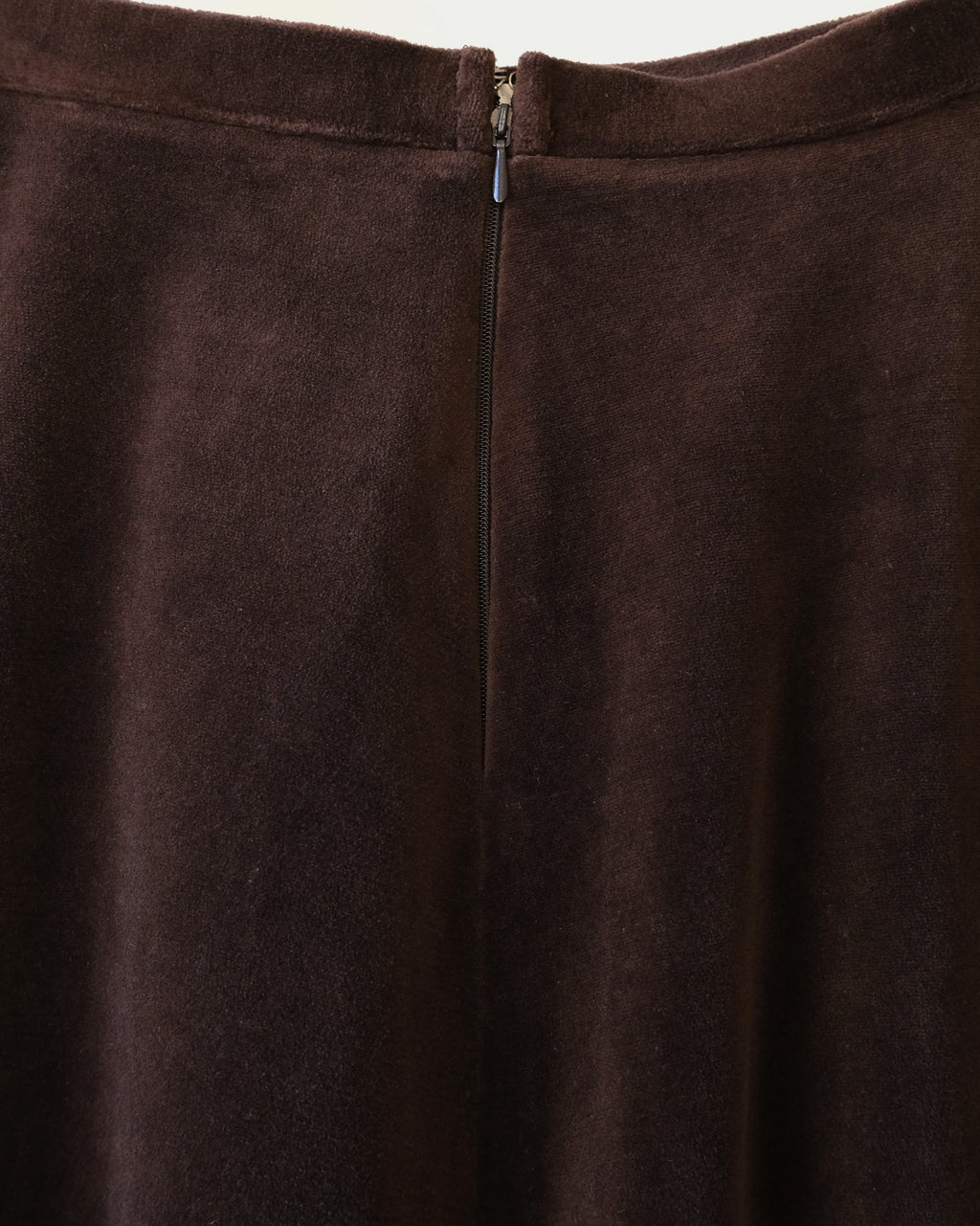 Velour Skirt - Dark Brown