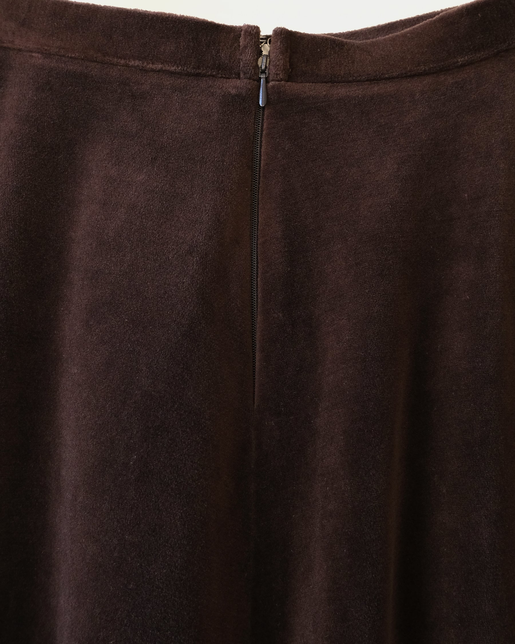 Velour Skirt - Dark Brown