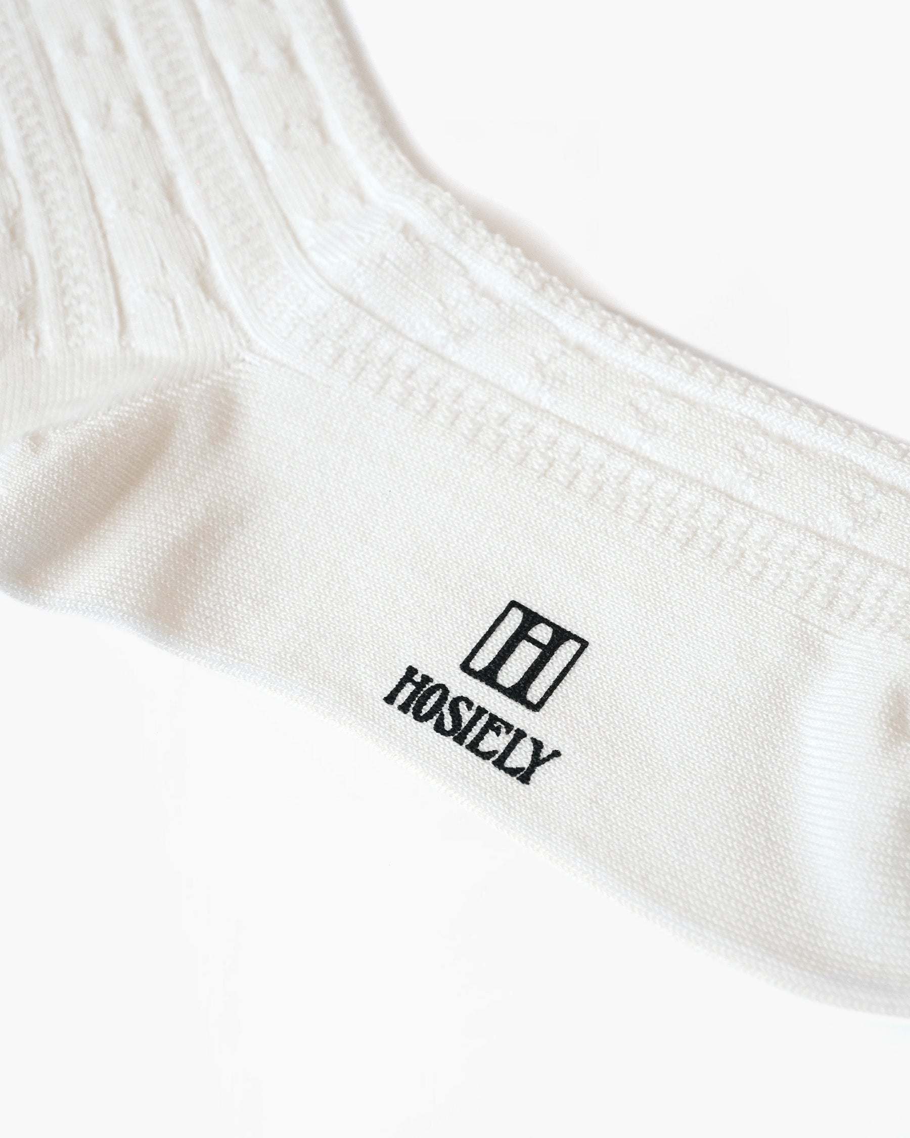 Cable Socks - White
