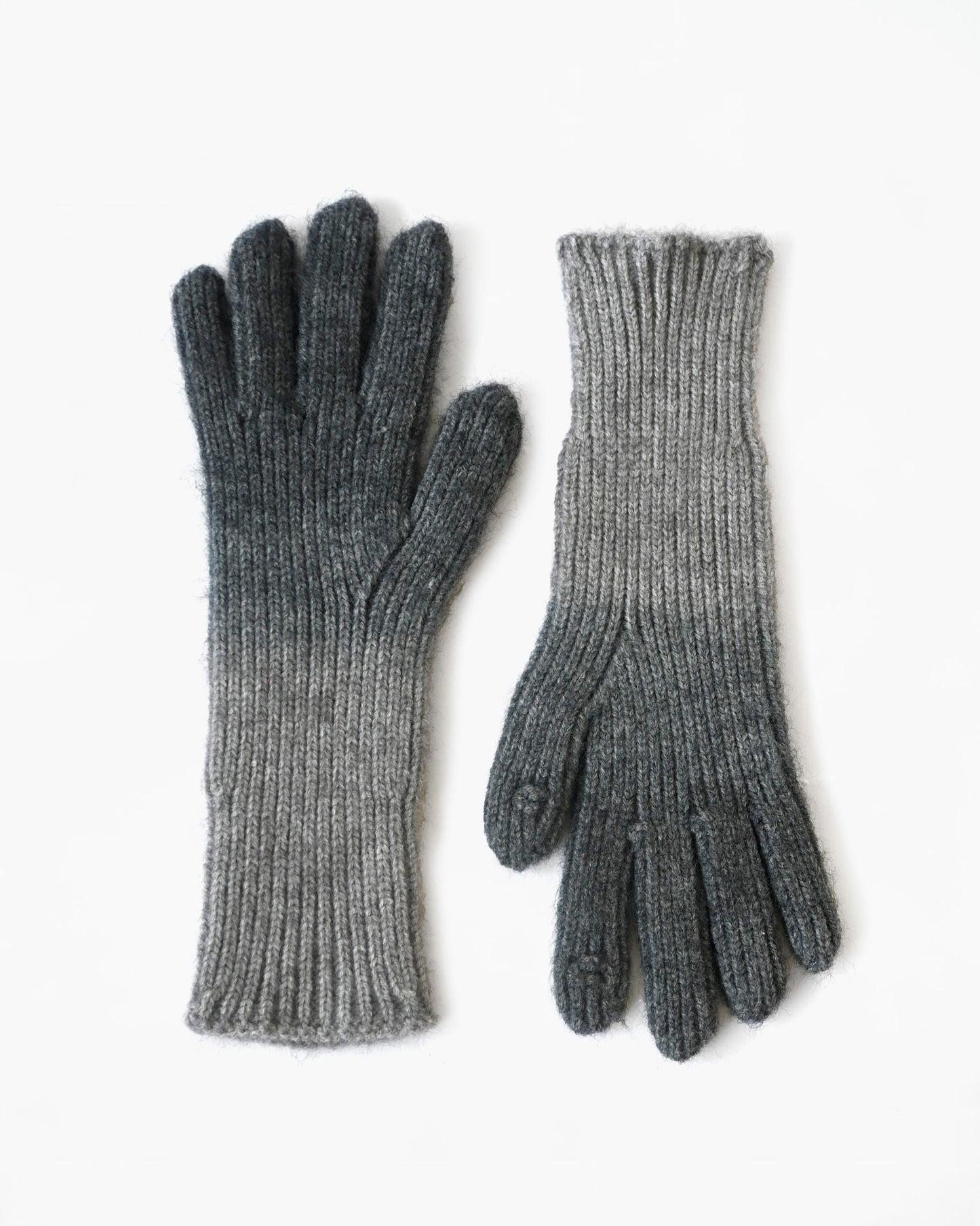 [404irregular] Gradation Gloves - Grey x Black