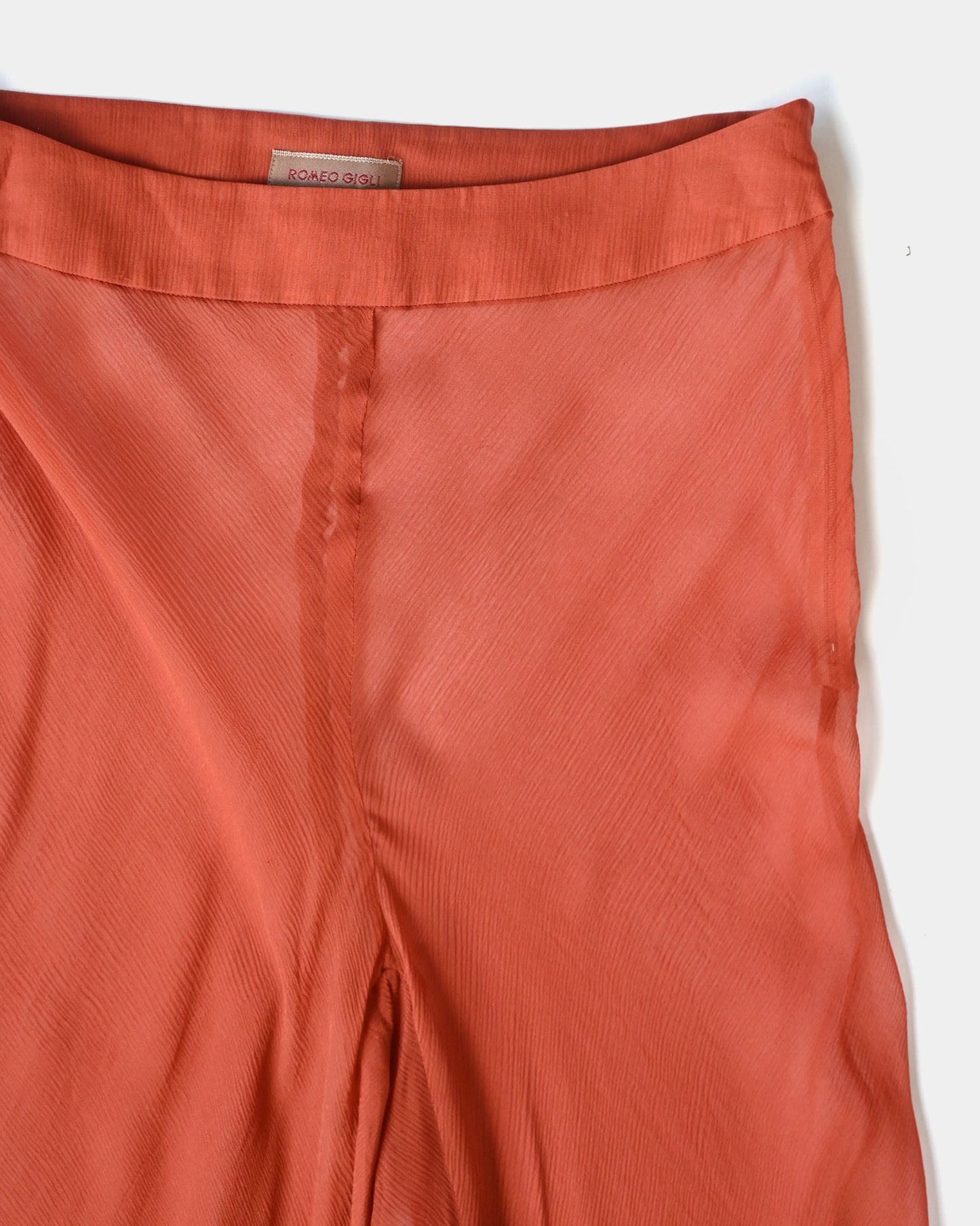 "ROMEO GIGLI" Silk Flare Pants - Orange