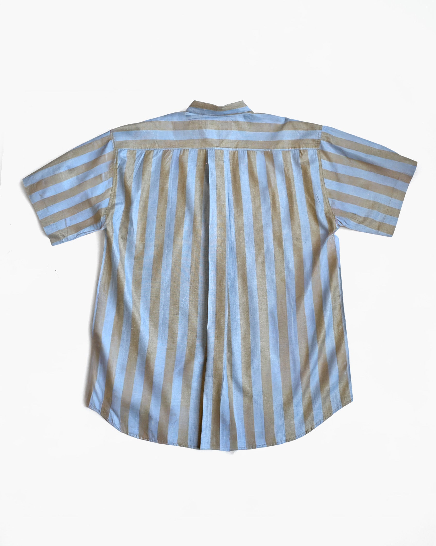 "GOOUCH" Rayon x Cotton Striped Shirt