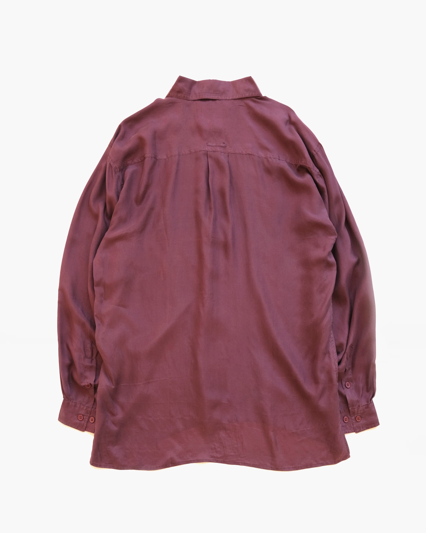 N.O.S  100% Silk Shirts - Wine