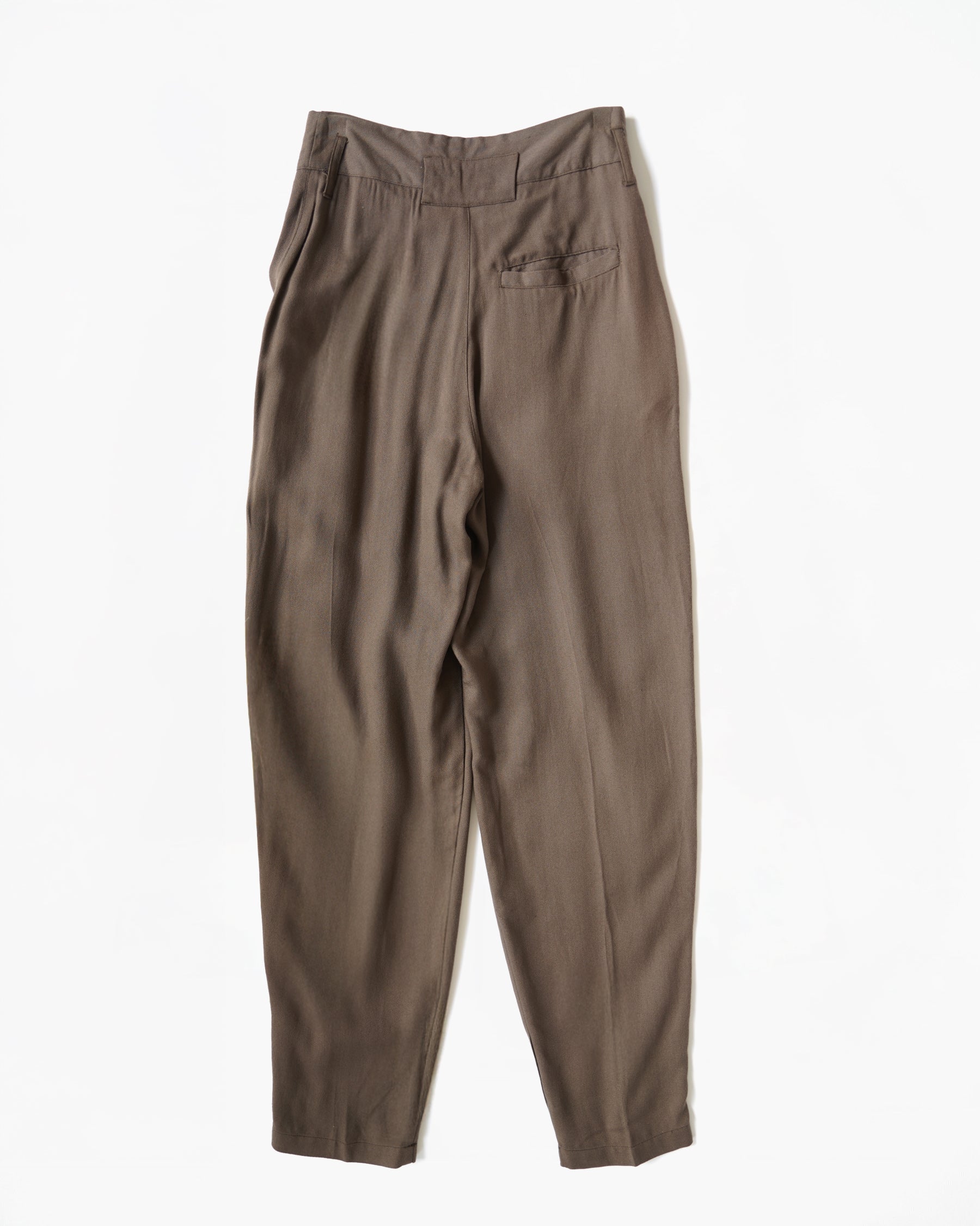High-Waisted Relaxed Trousers with Overlap Front