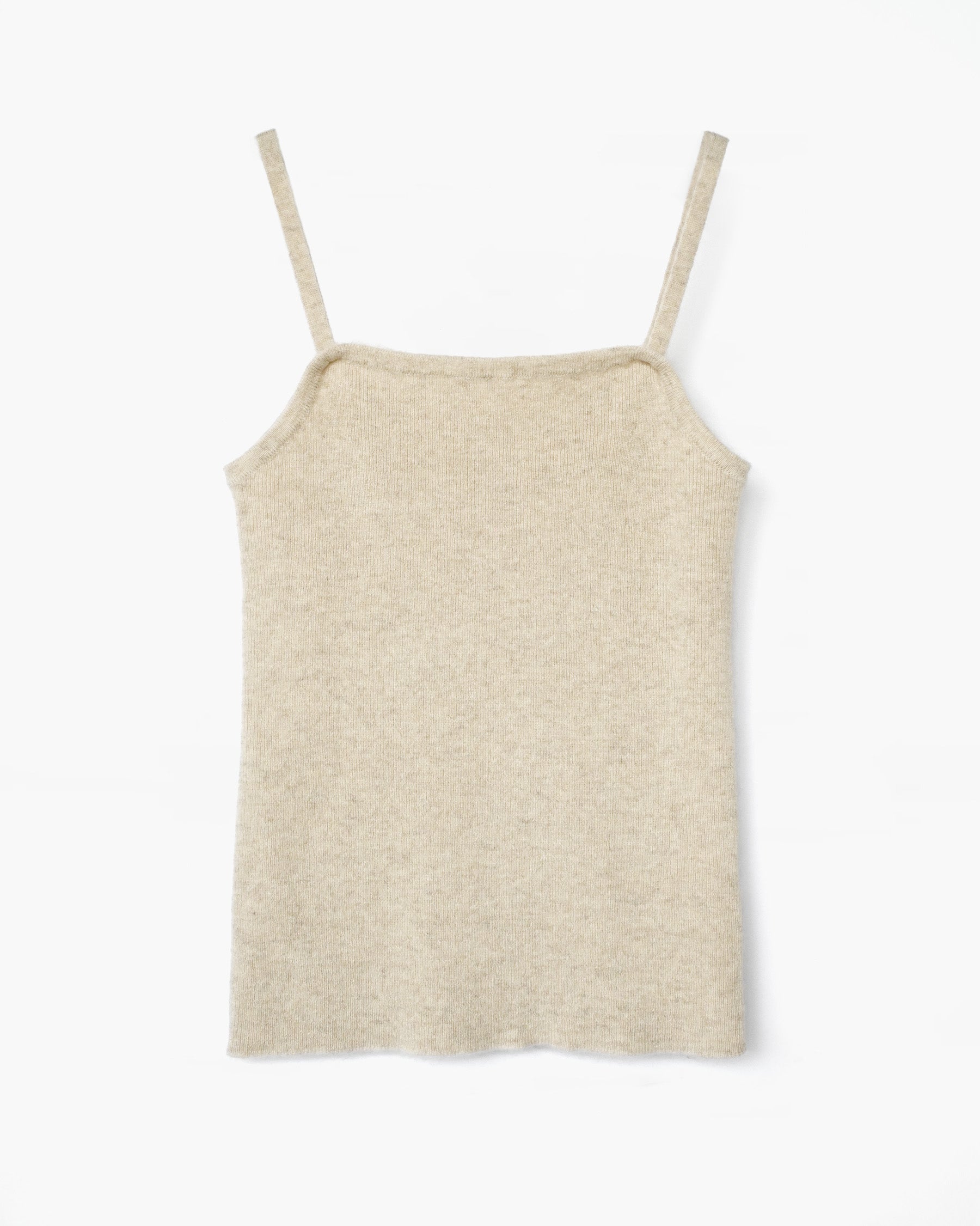 404 Cashmere Rib Tank - Beige