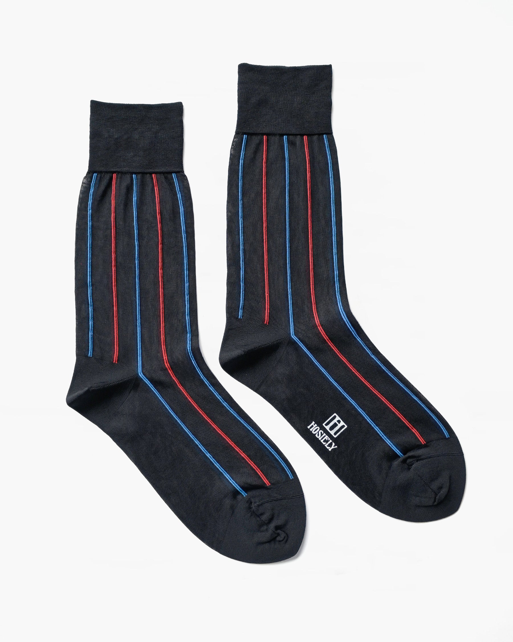Striped Dress Socks - Black