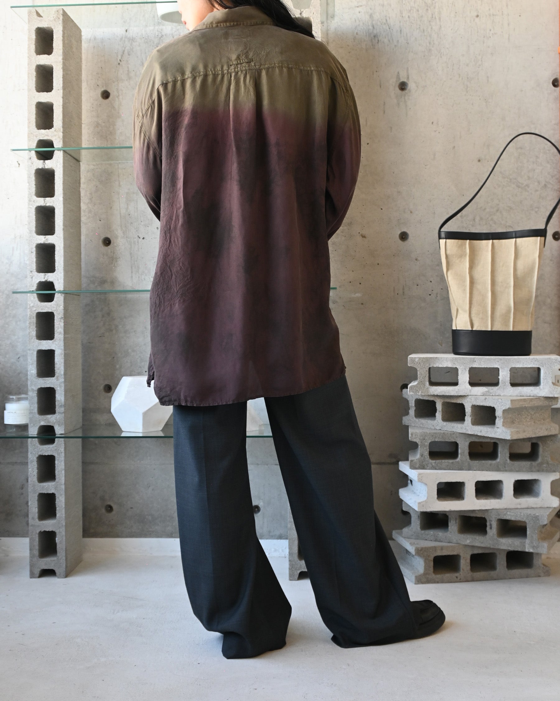 404irregular - Over-dyed Silk Shirt