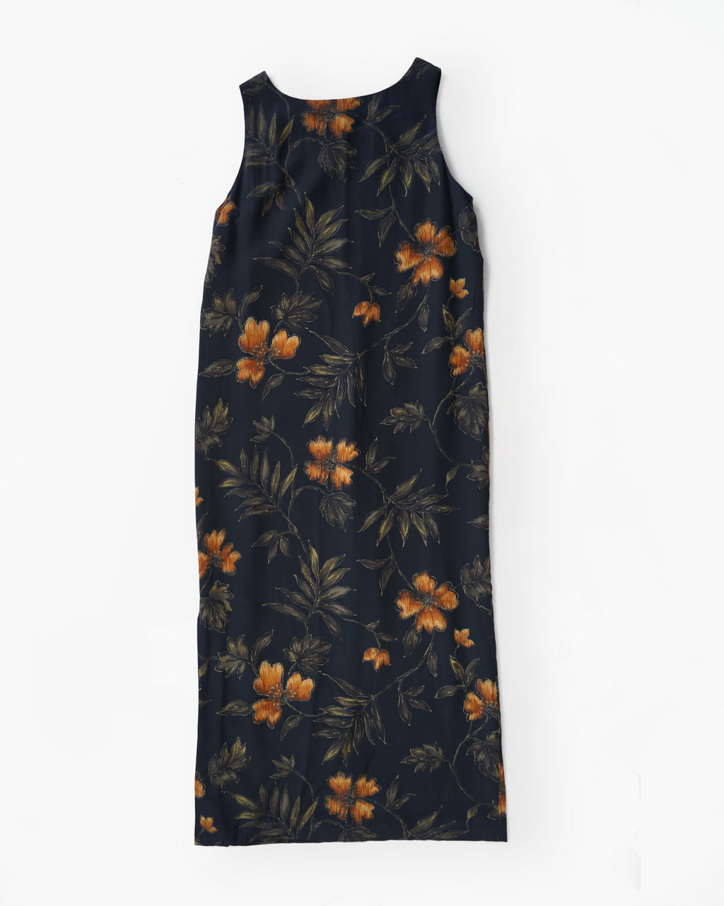 100% Silk Floral Sleeveless Dress