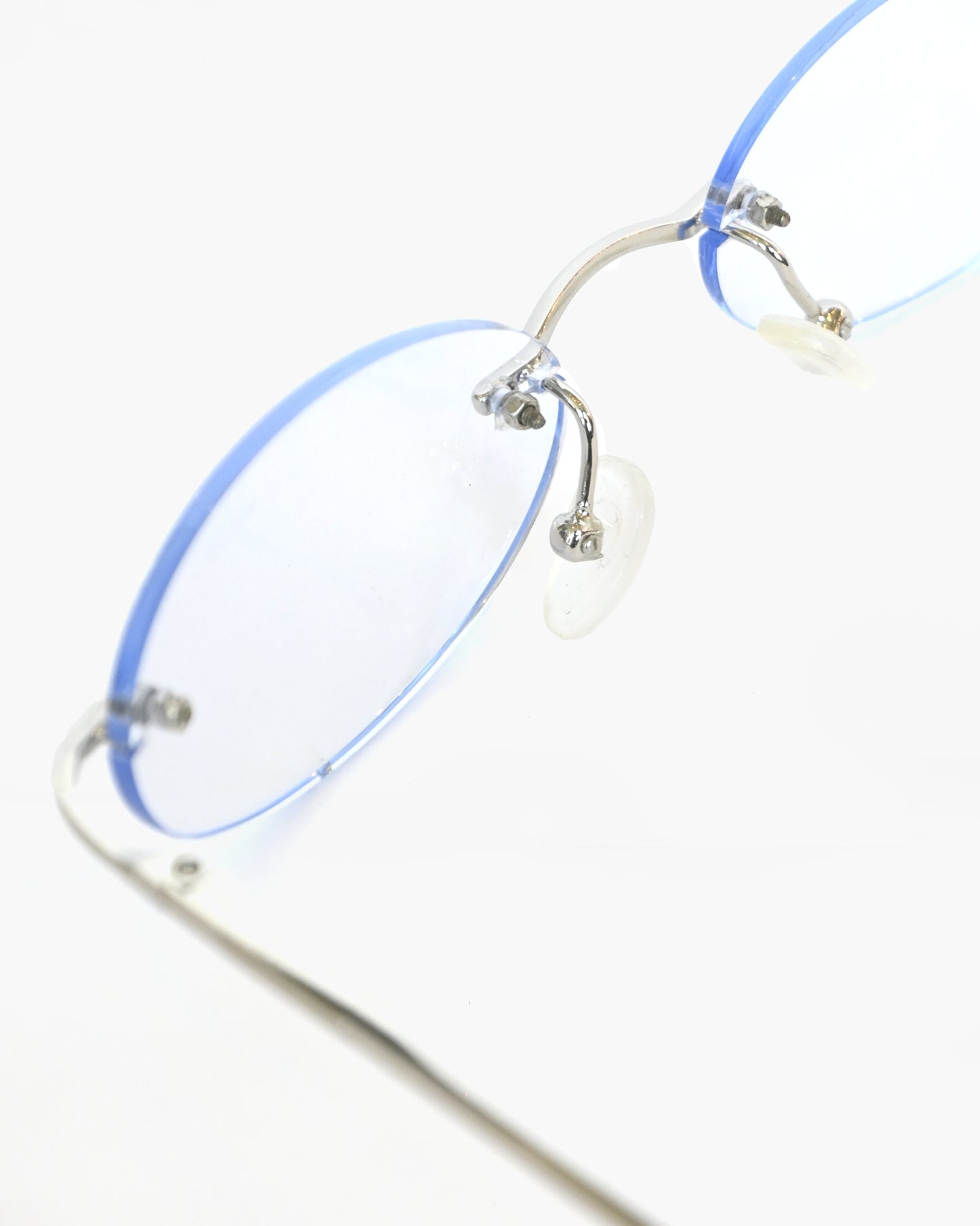 NOS 90s Light Blue Lens Frameless Sunglasses