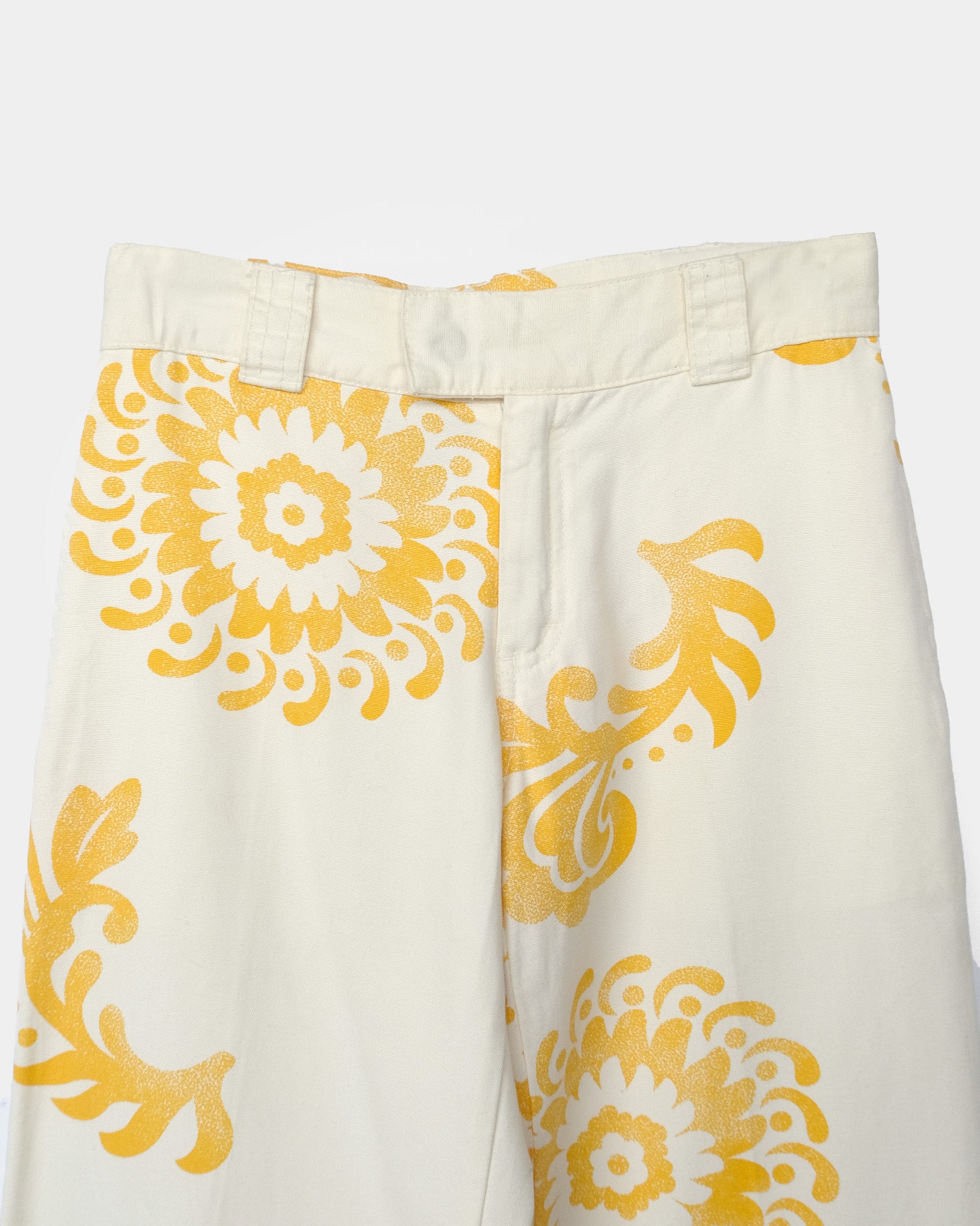 70's Printed Cotton Pants