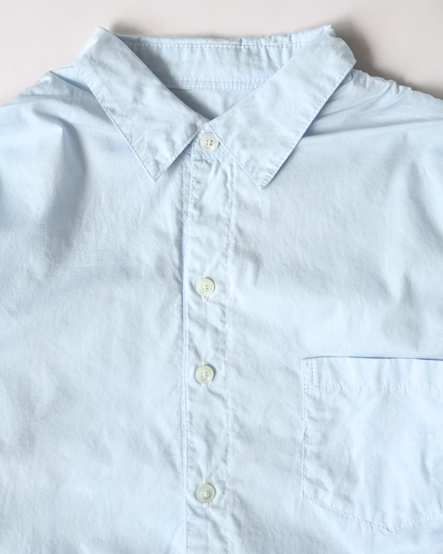 404 Over-Dyed Puckering Shirt - Blue