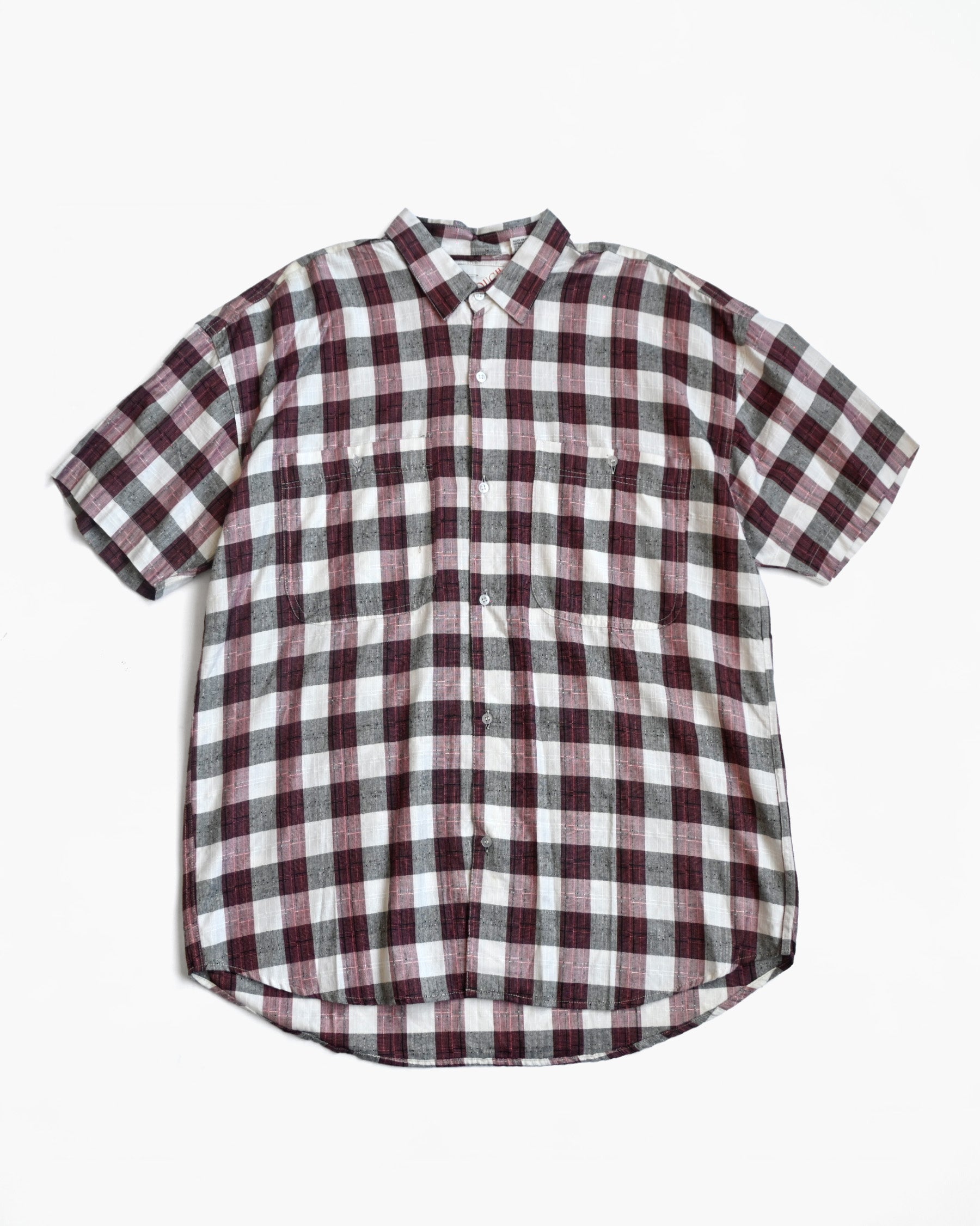 "GOOUCH" Rayon×Cotton Plaid Shirt