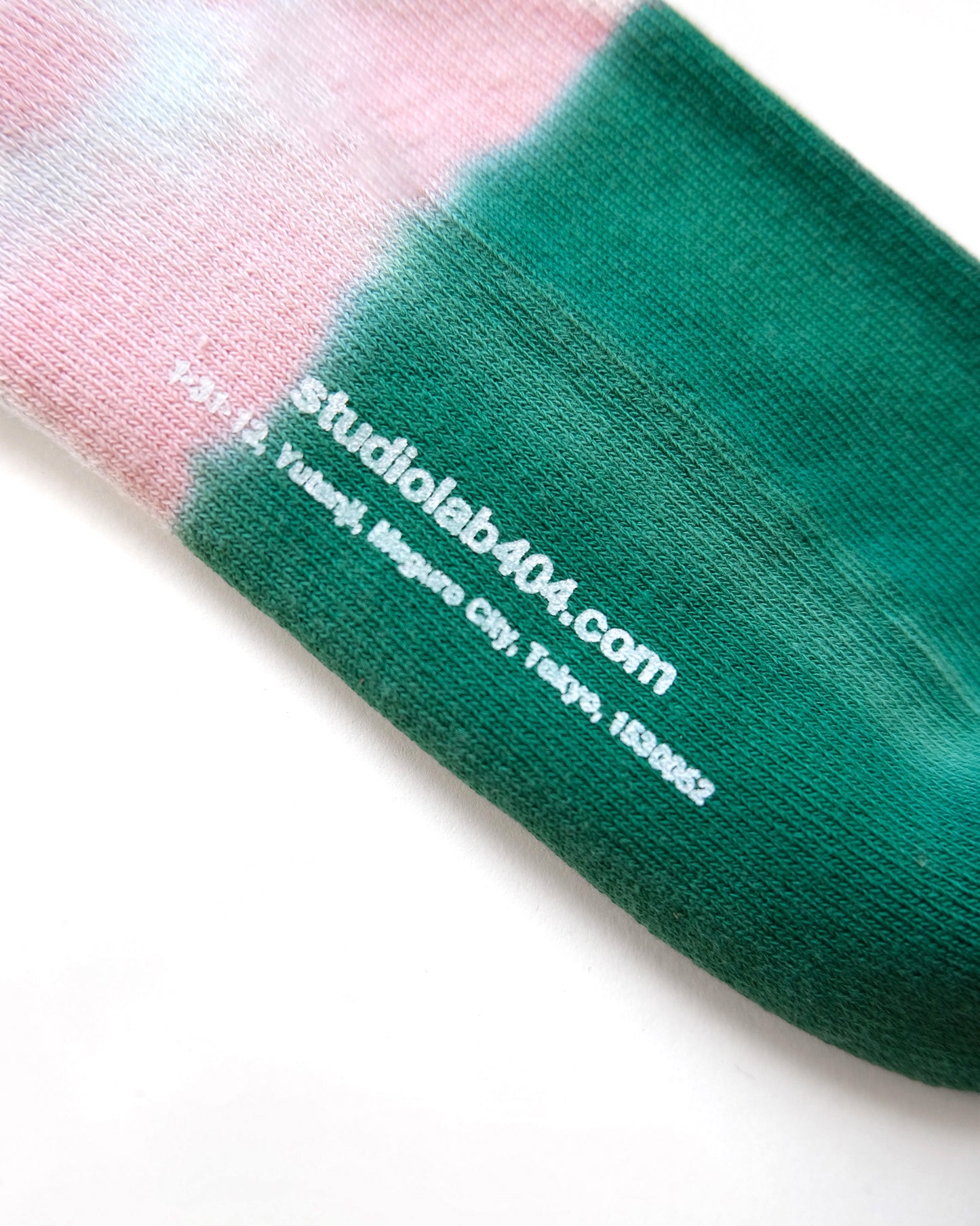 404 Gradation Pile Socks - Pink x Green