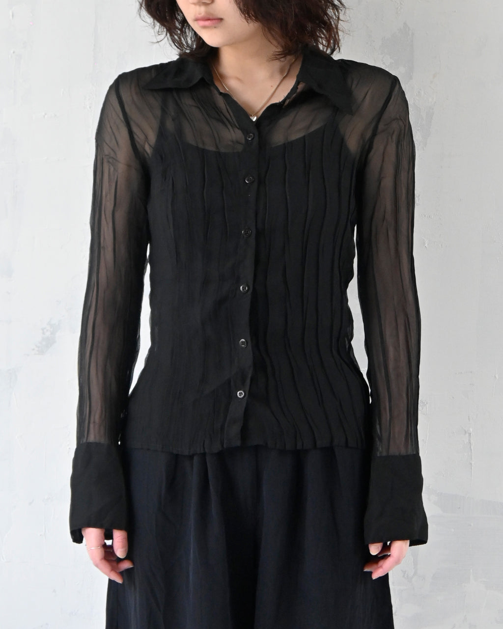 Crinkle Sheer Shirt