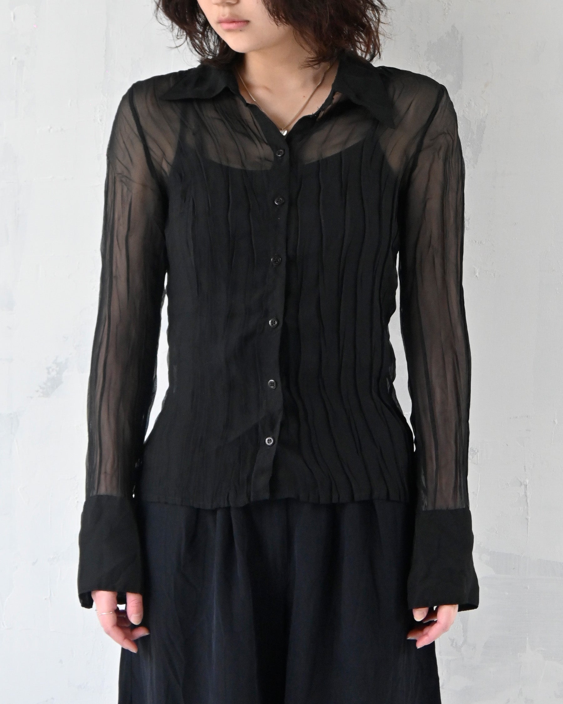 Crinkle Sheer Shirt