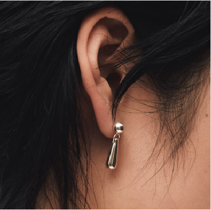 Blob Earrings - Silver