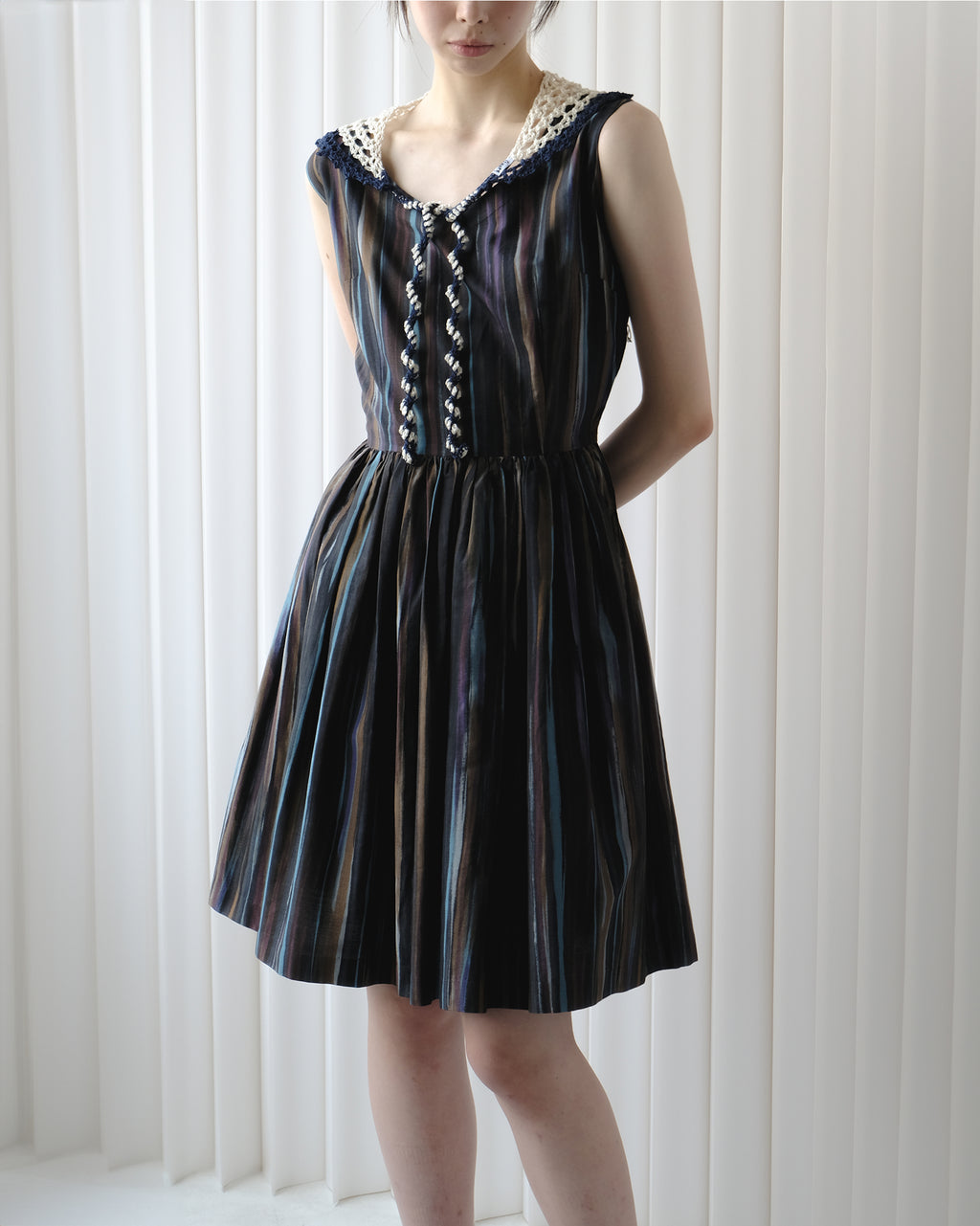 60's Painted Stripe Mini Dress