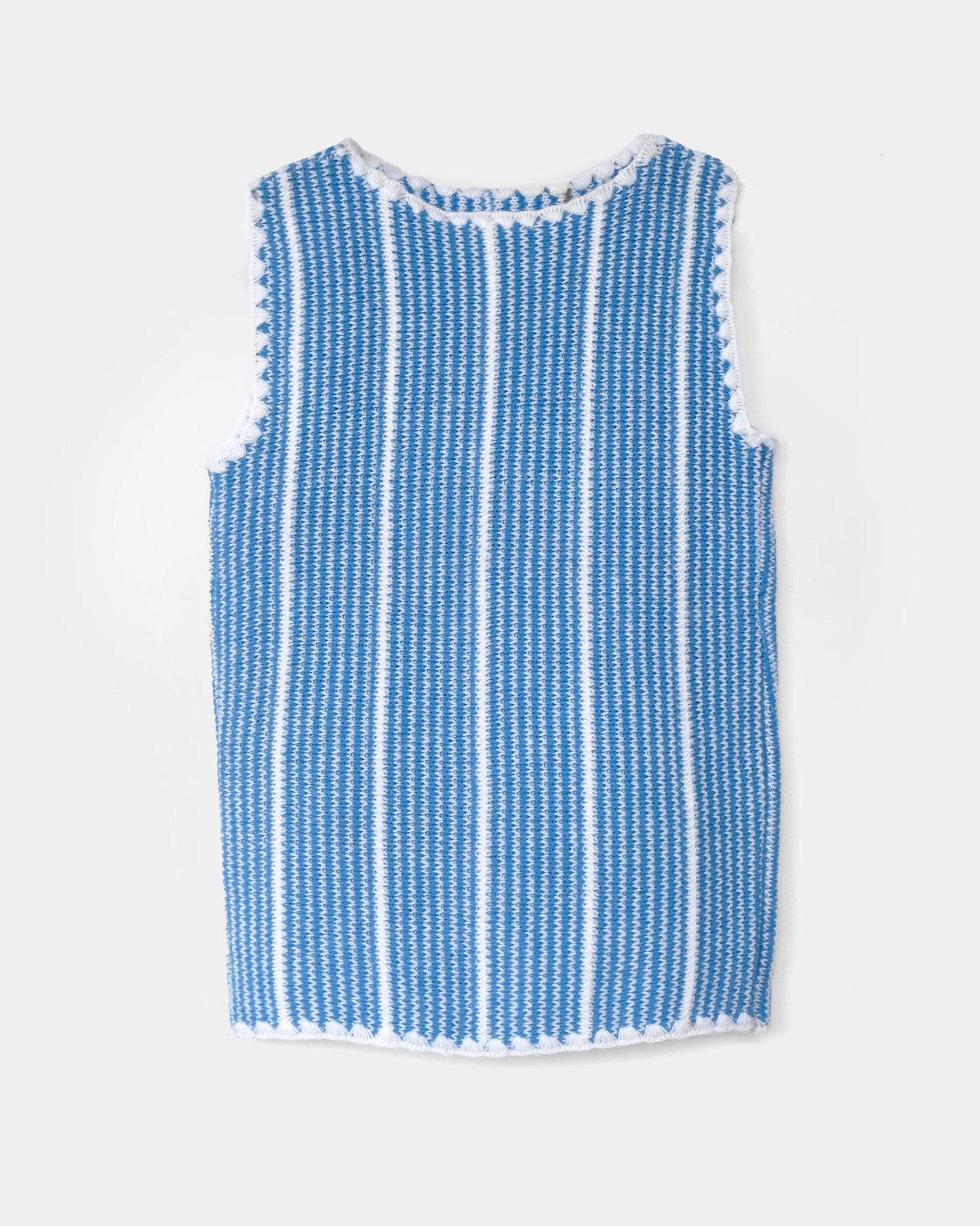 60's~70's Knit Vest - Sky Blue