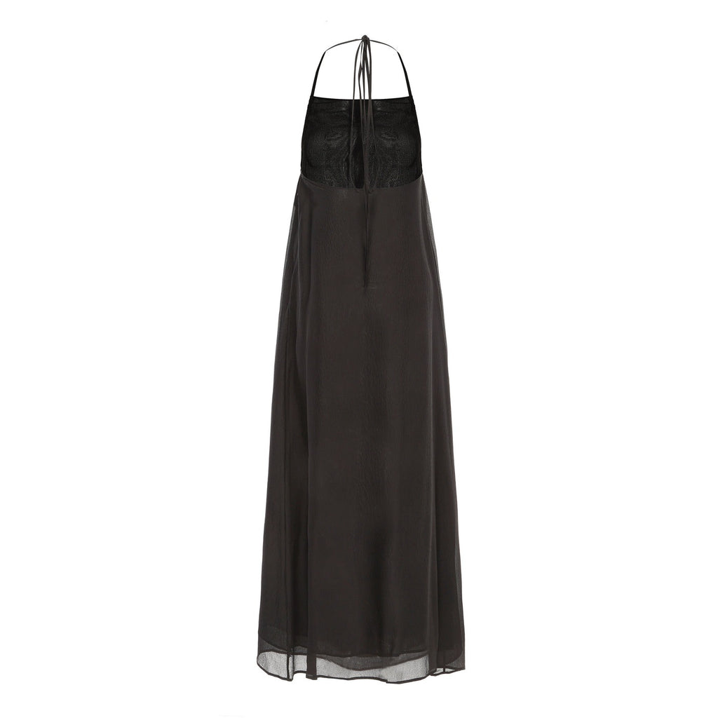 "RUOHAN" JET BLACK LENA DRESS