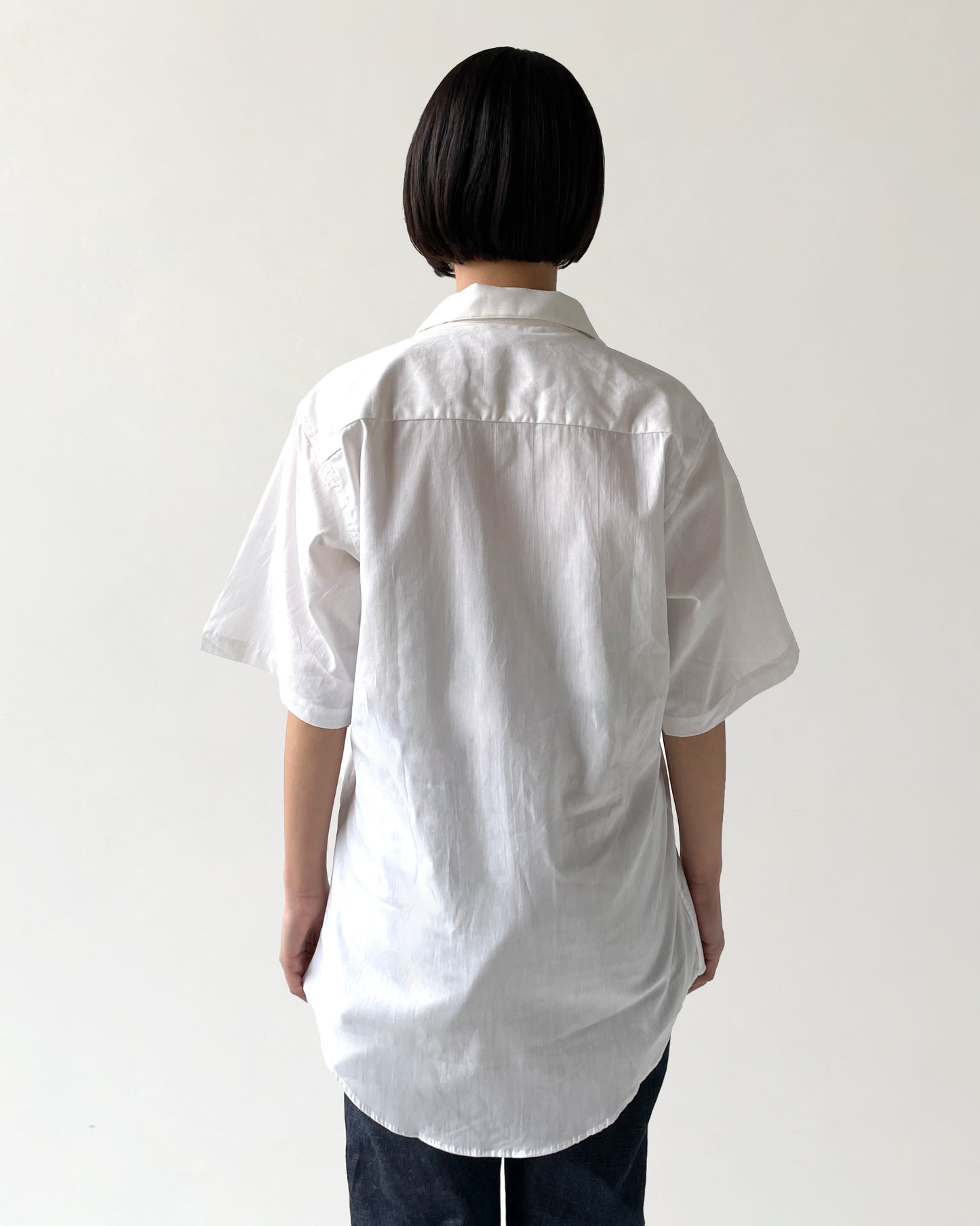 Half Sleeve White Shirt Made in USA