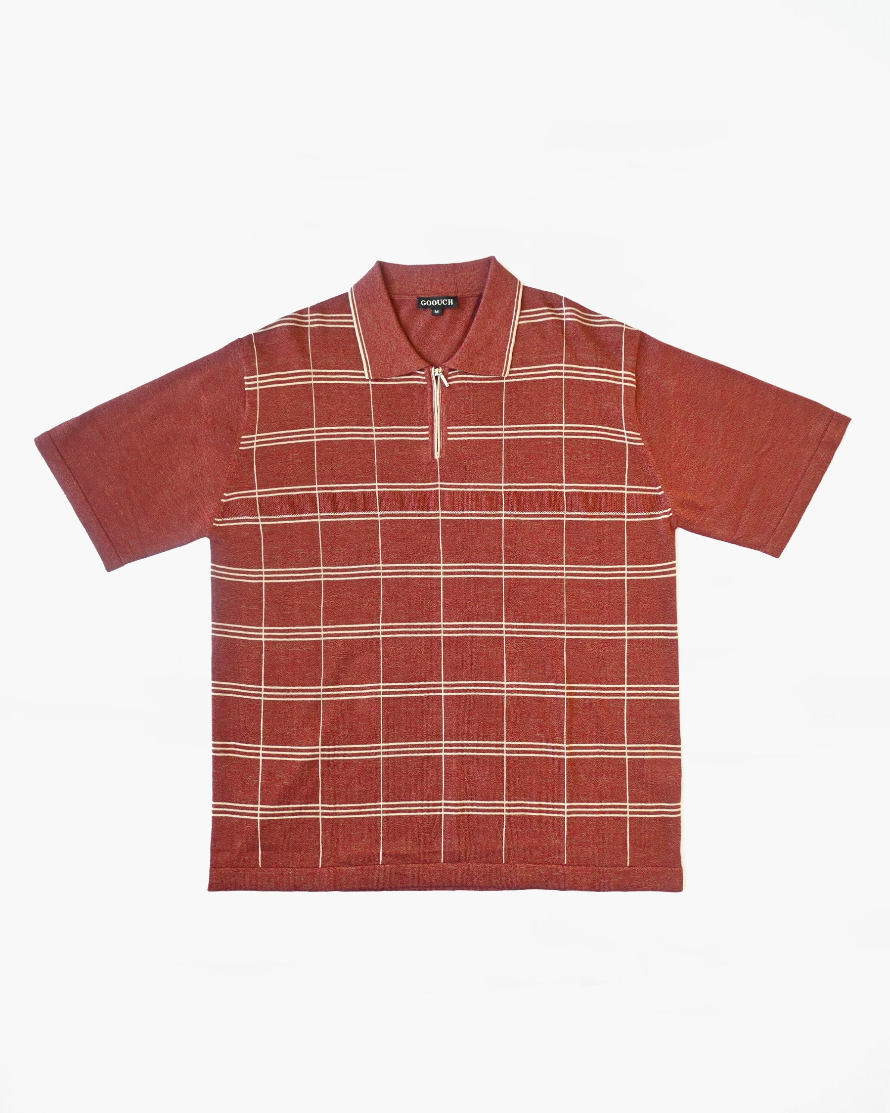Pull Over Zip Polo - Red