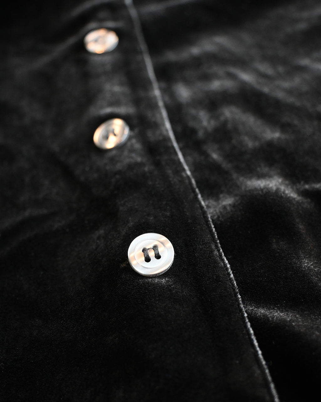 Velour Open Collar Shirt