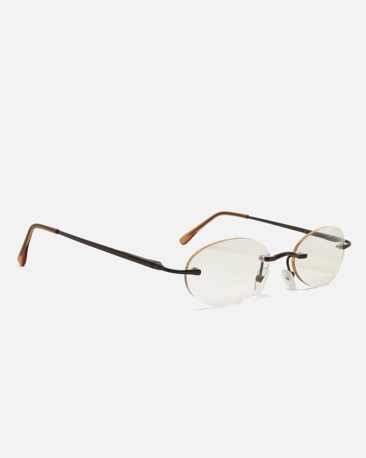 NOS Made Light Brown Lens Frameless Sunglasses