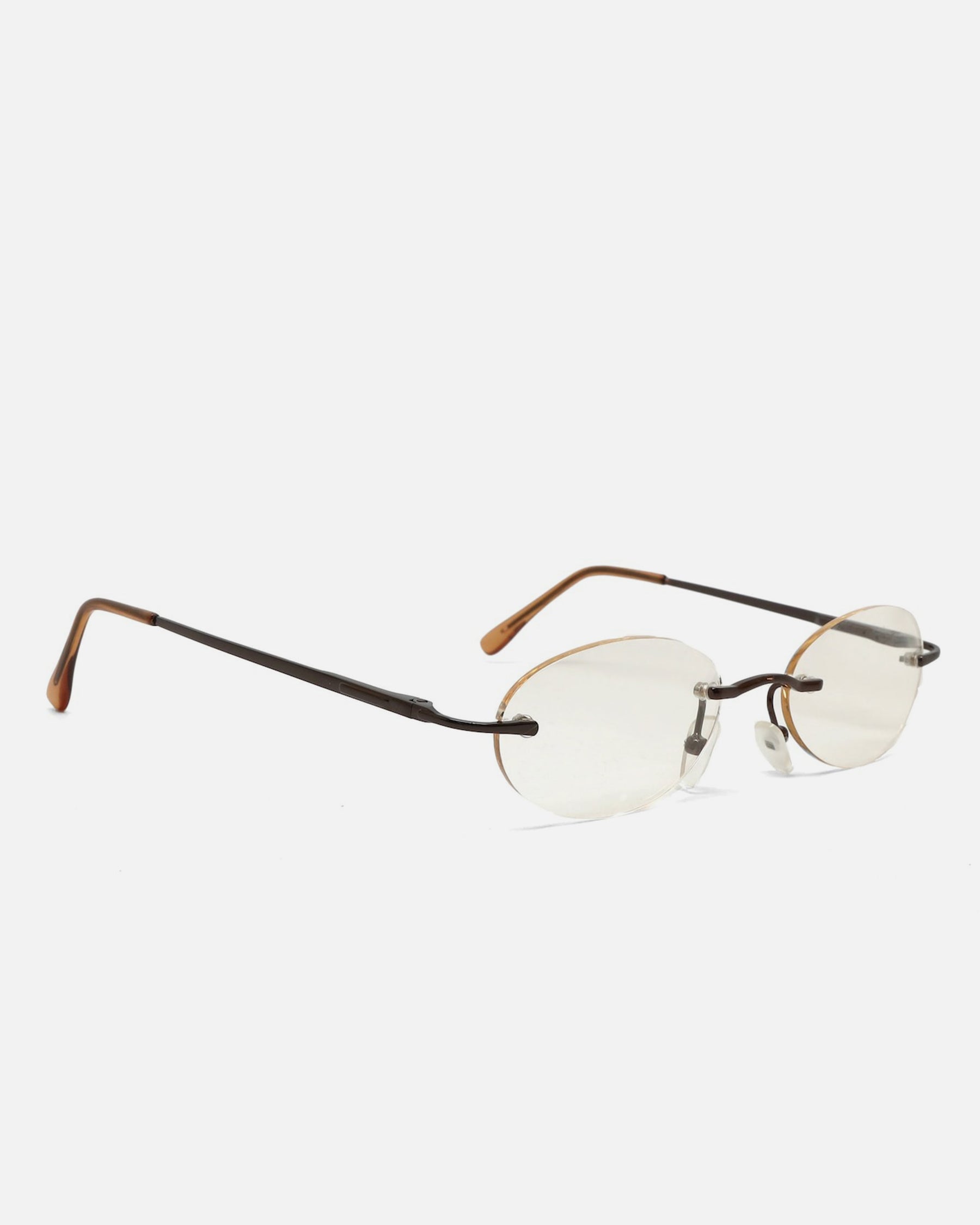 NOS 90's Light Brown Lens Frameless Glasses