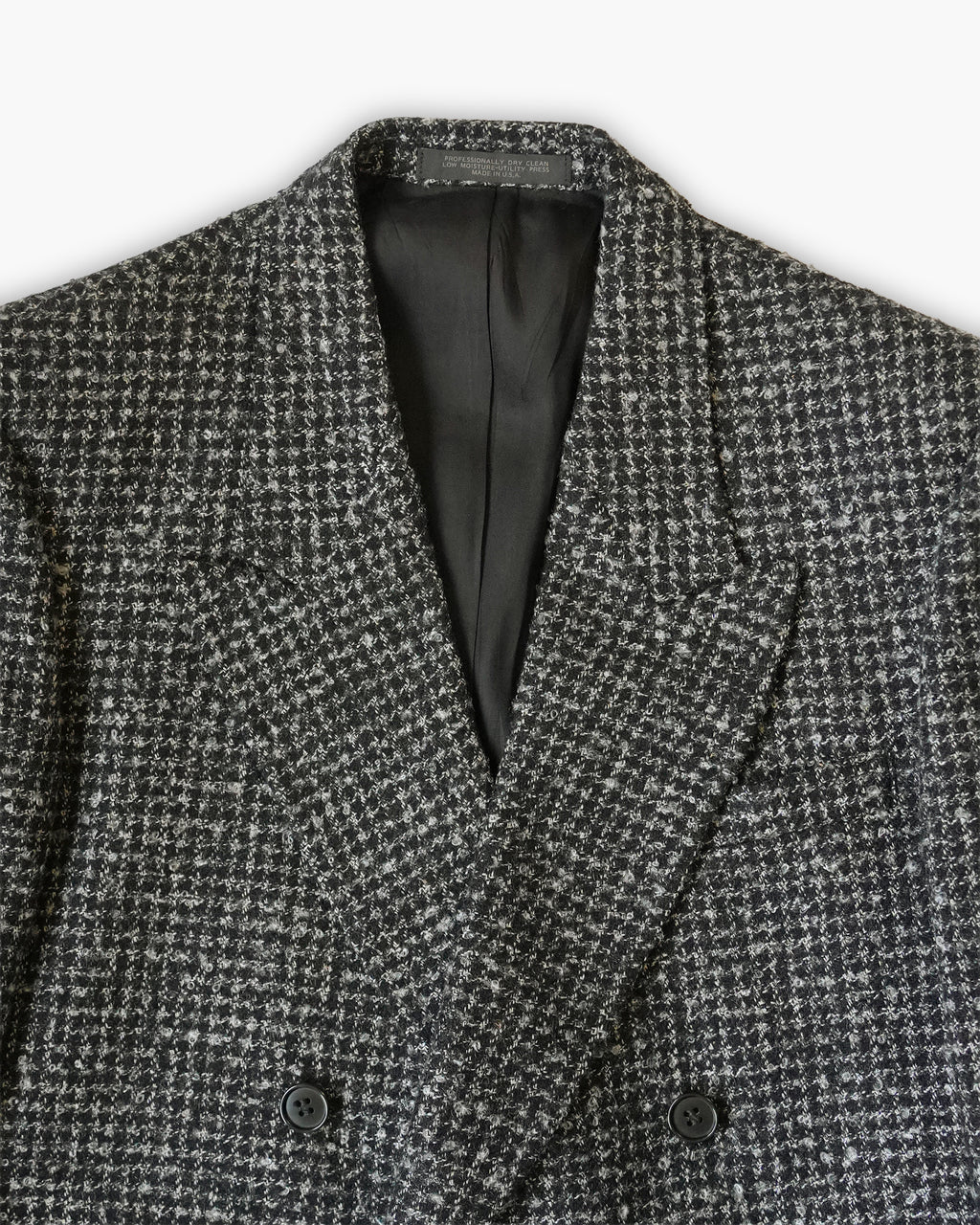 Textured Monochrome Tweed Blazer