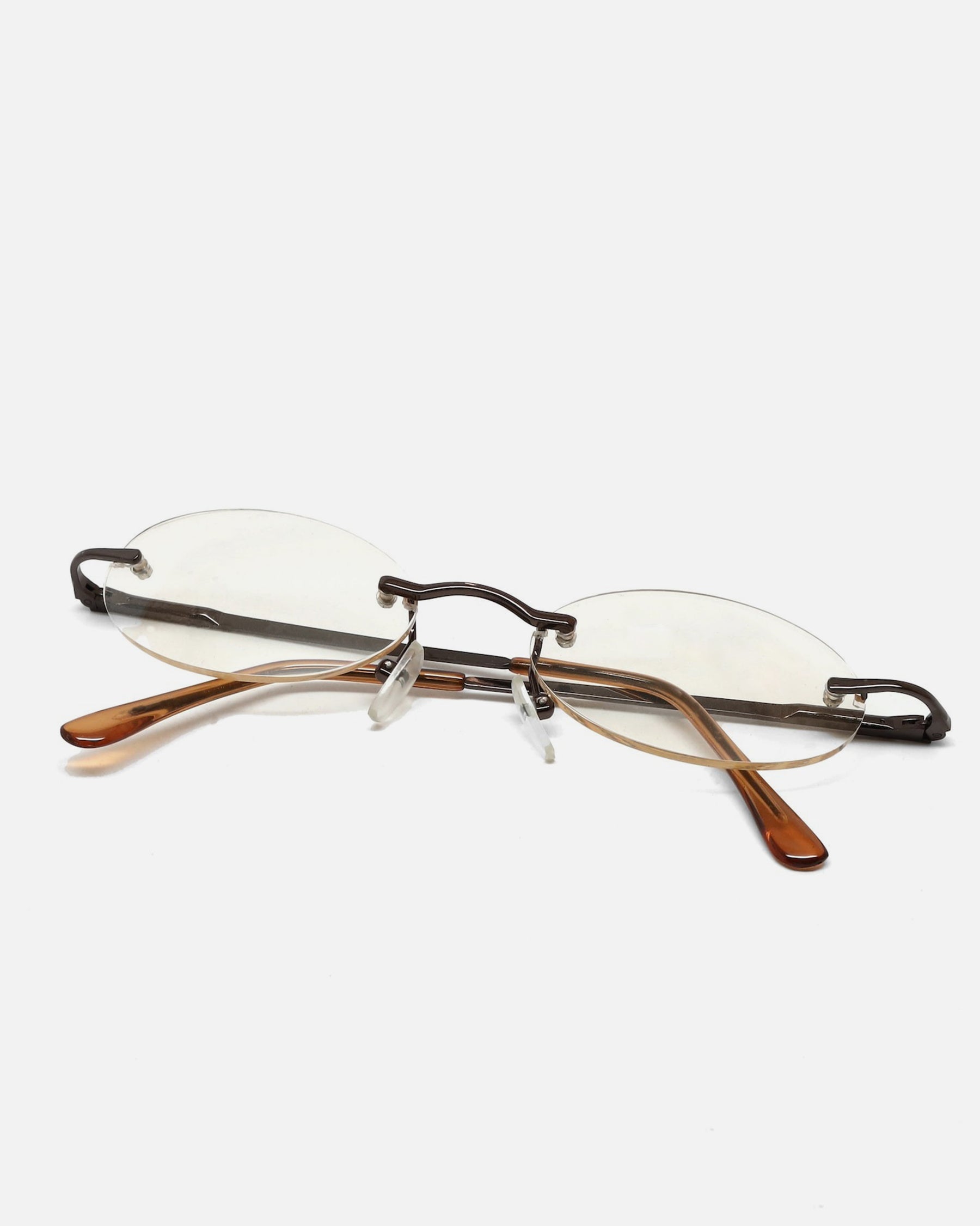 NOS 90's Light Brown Lens Frameless Glasses