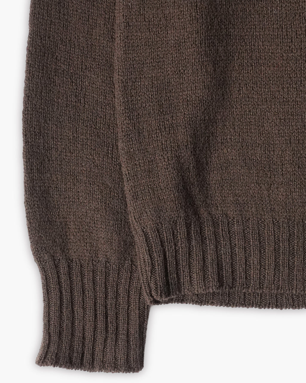 Wool V-Neck Sweater - Brown