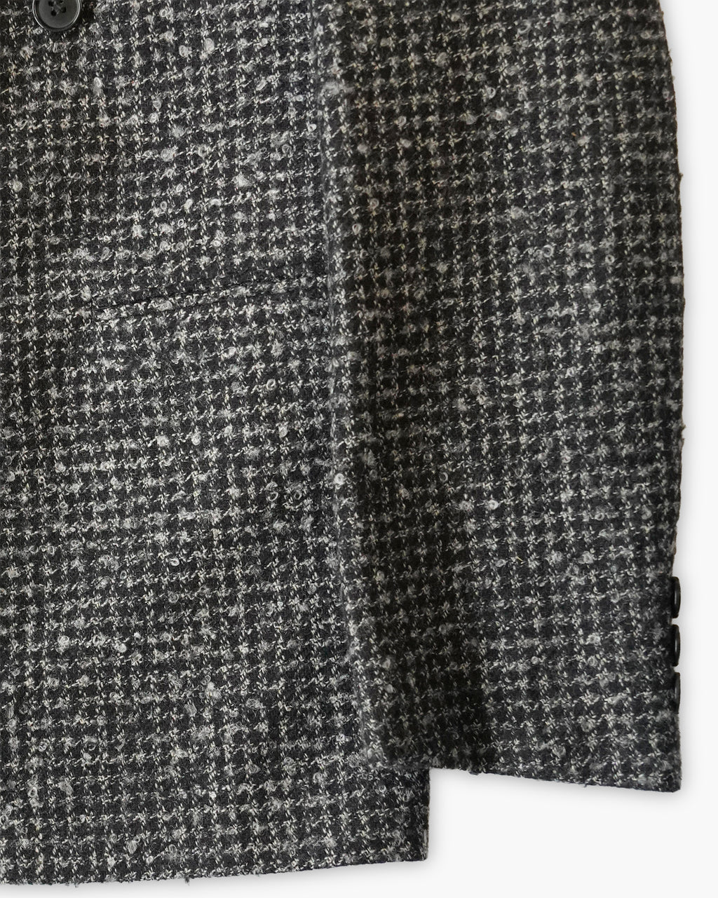 Textured Monochrome Tweed Blazer