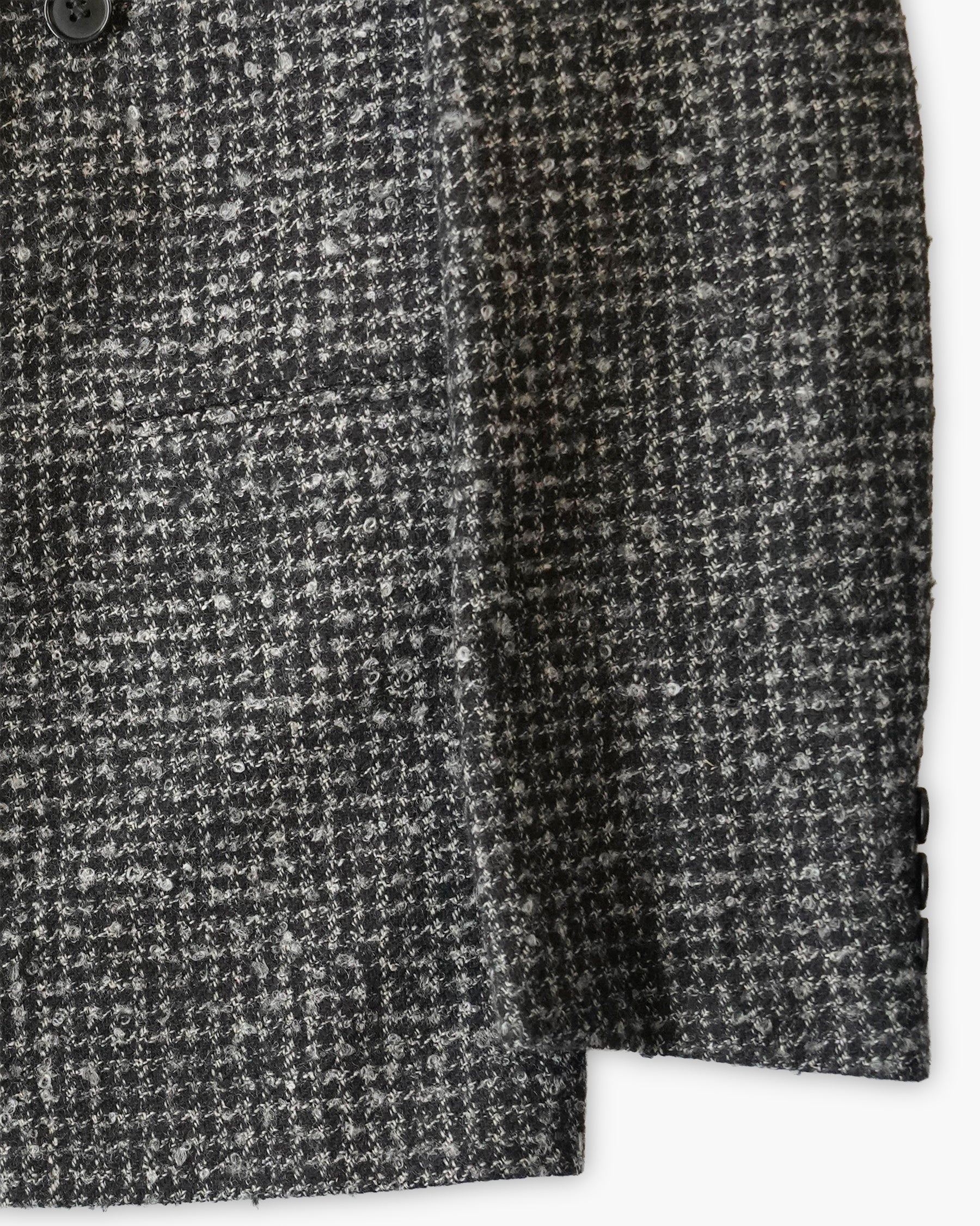 Textured Monochrome Tweed Blazer