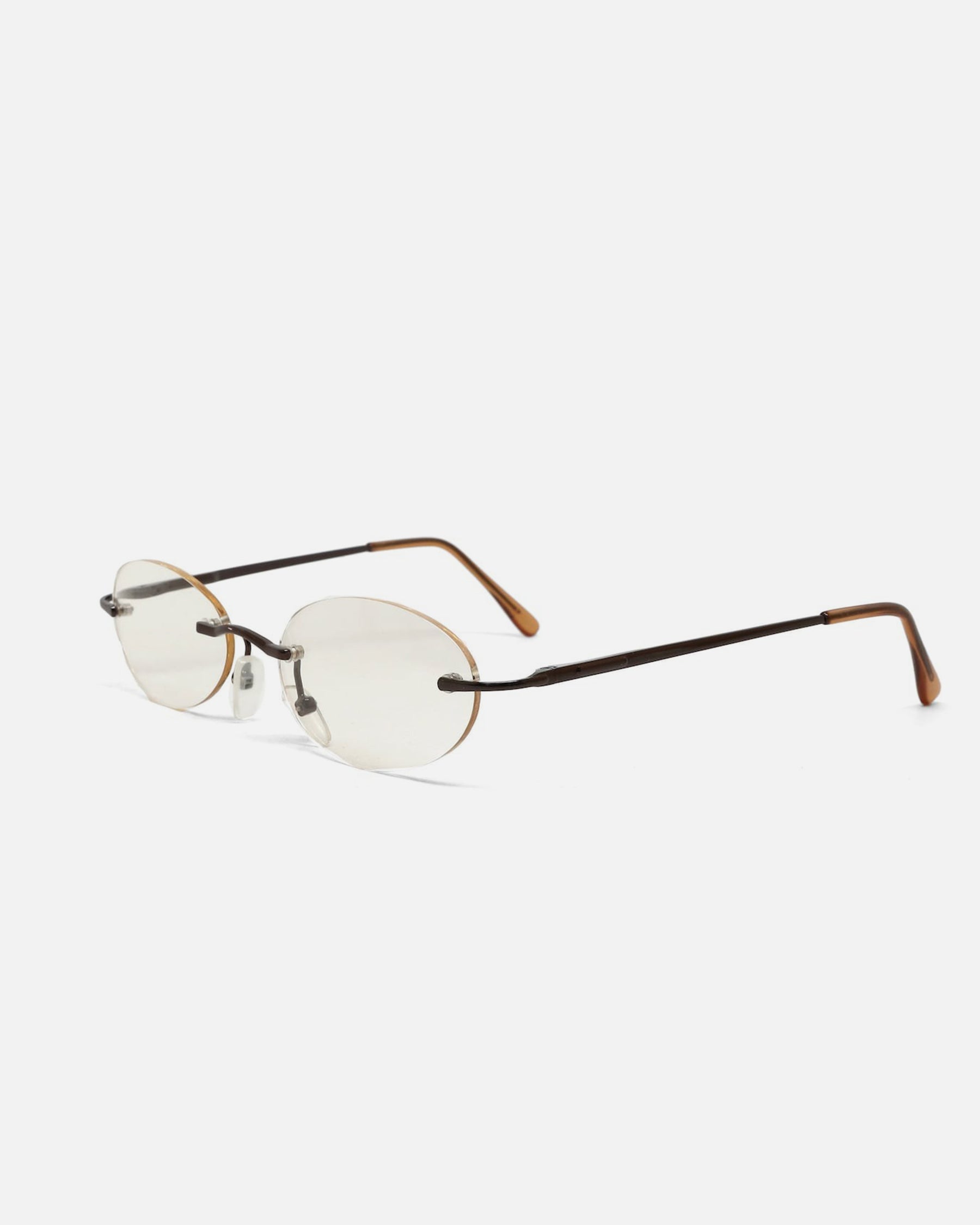 NOS 90's Light Brown Lens Frameless Glasses
