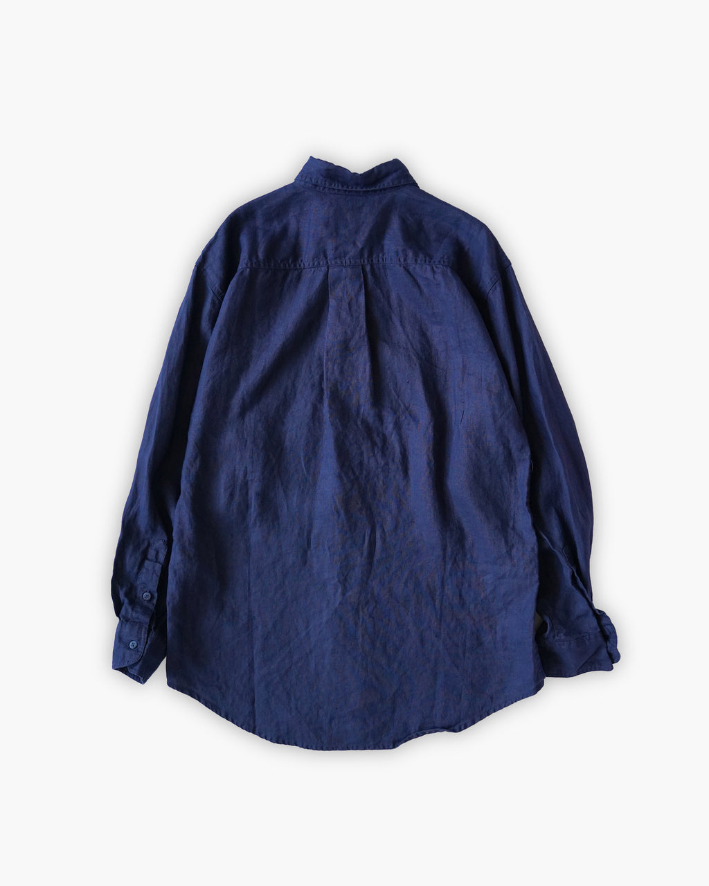 "GOOUCH" 100% Linen L/S Shirt - Navy