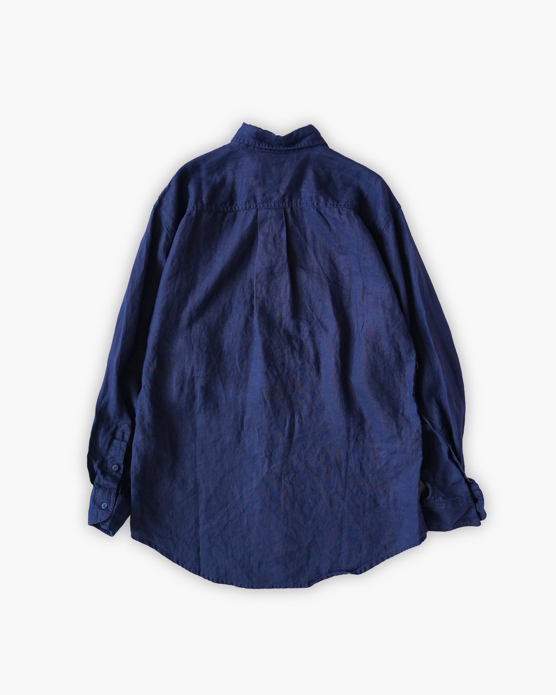 "GOOUCH" 100% Linen L/S Shirt - Navy