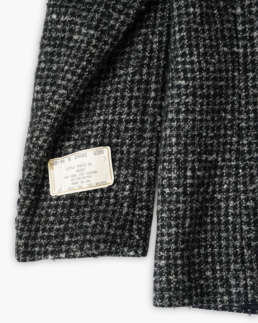 Textured Monochrome Tweed Blazer