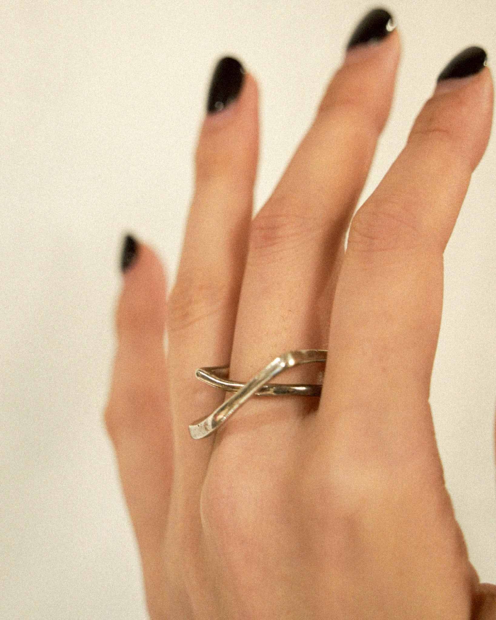 Cross Wave Silver Ring (SVR25015)