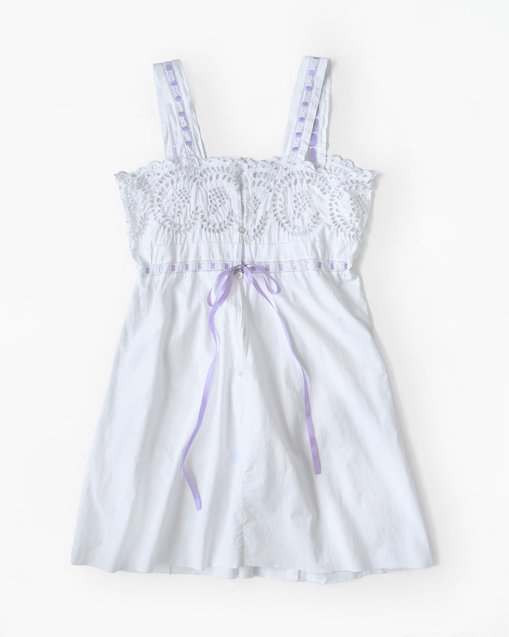Cotton Camisole Dress with Ribbon Made in France
