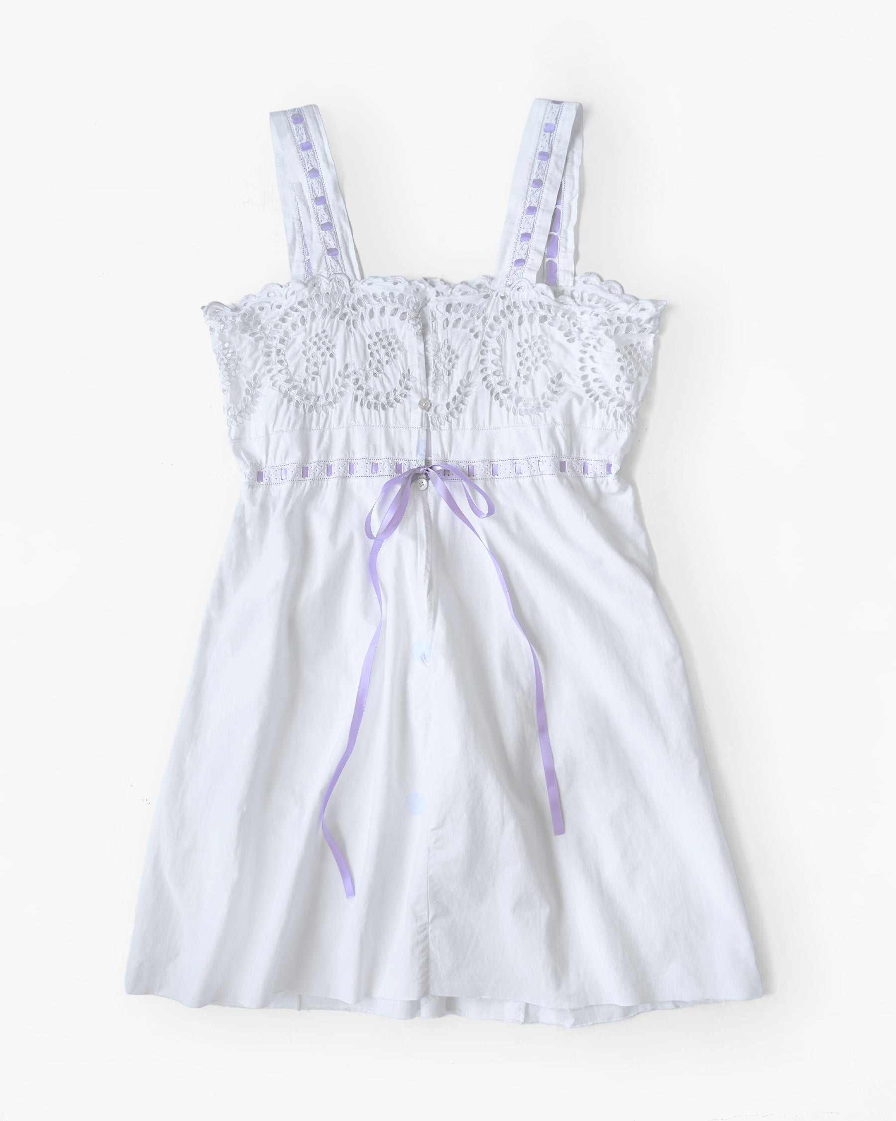 Cotton Camisole Dress with Ribbon Made in France