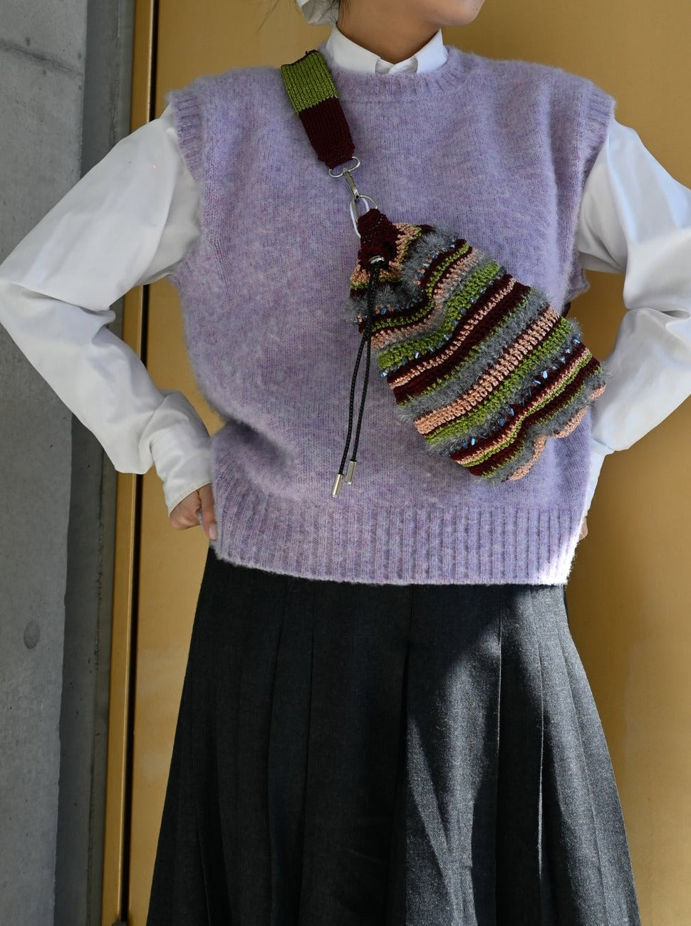 404 Shaggy Dog Crew Neck Vest - Lavender
