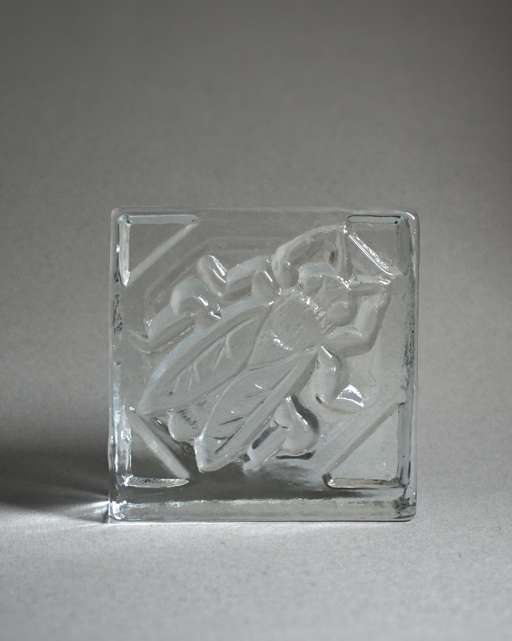 Mid-Century Heavy Glass Paperweight